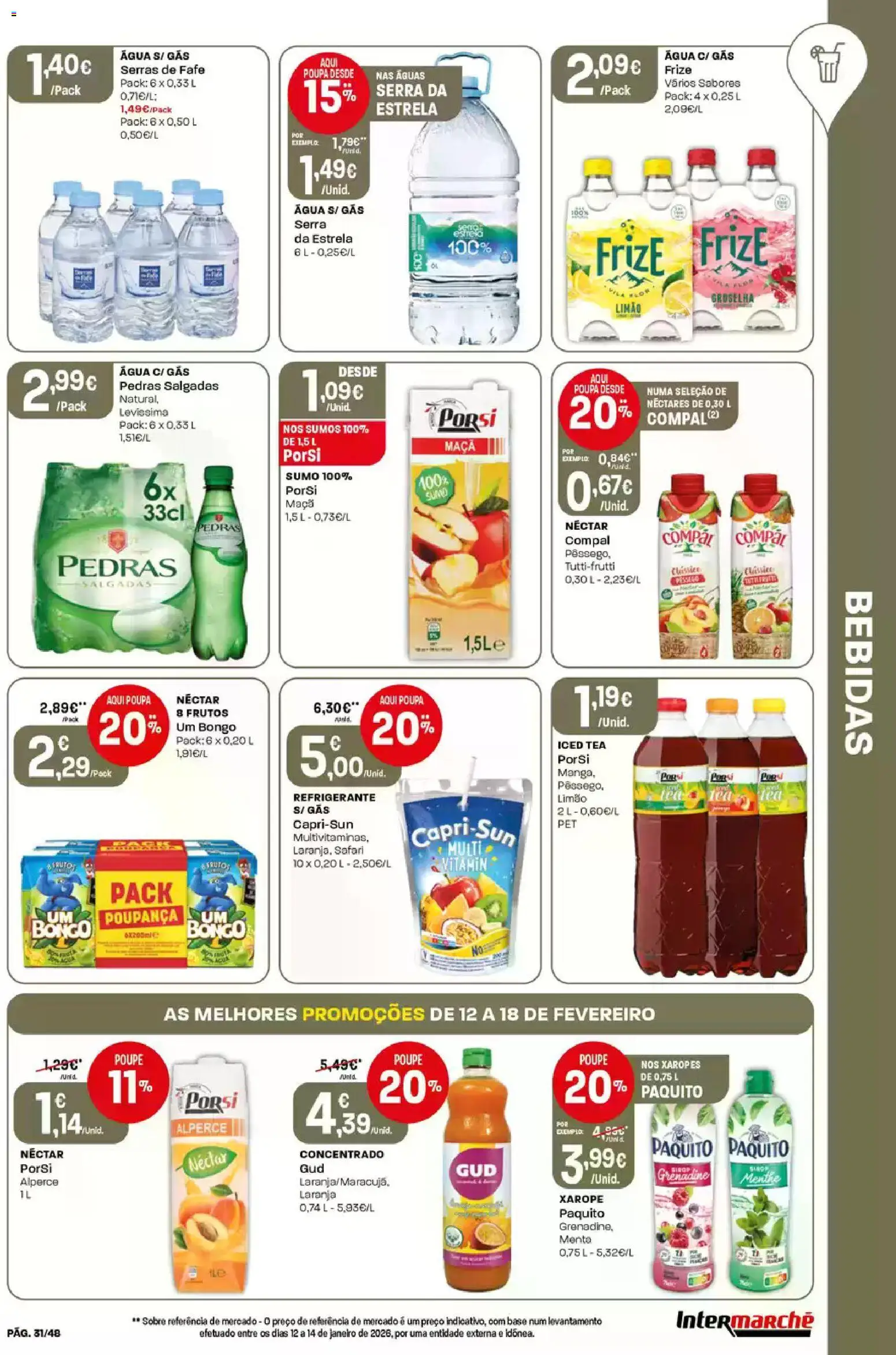 Intermarché folheto │ válido de 12.02.2026 | Página: 31 | Produtos: Refrigerante, Base, Sumo, Xarope