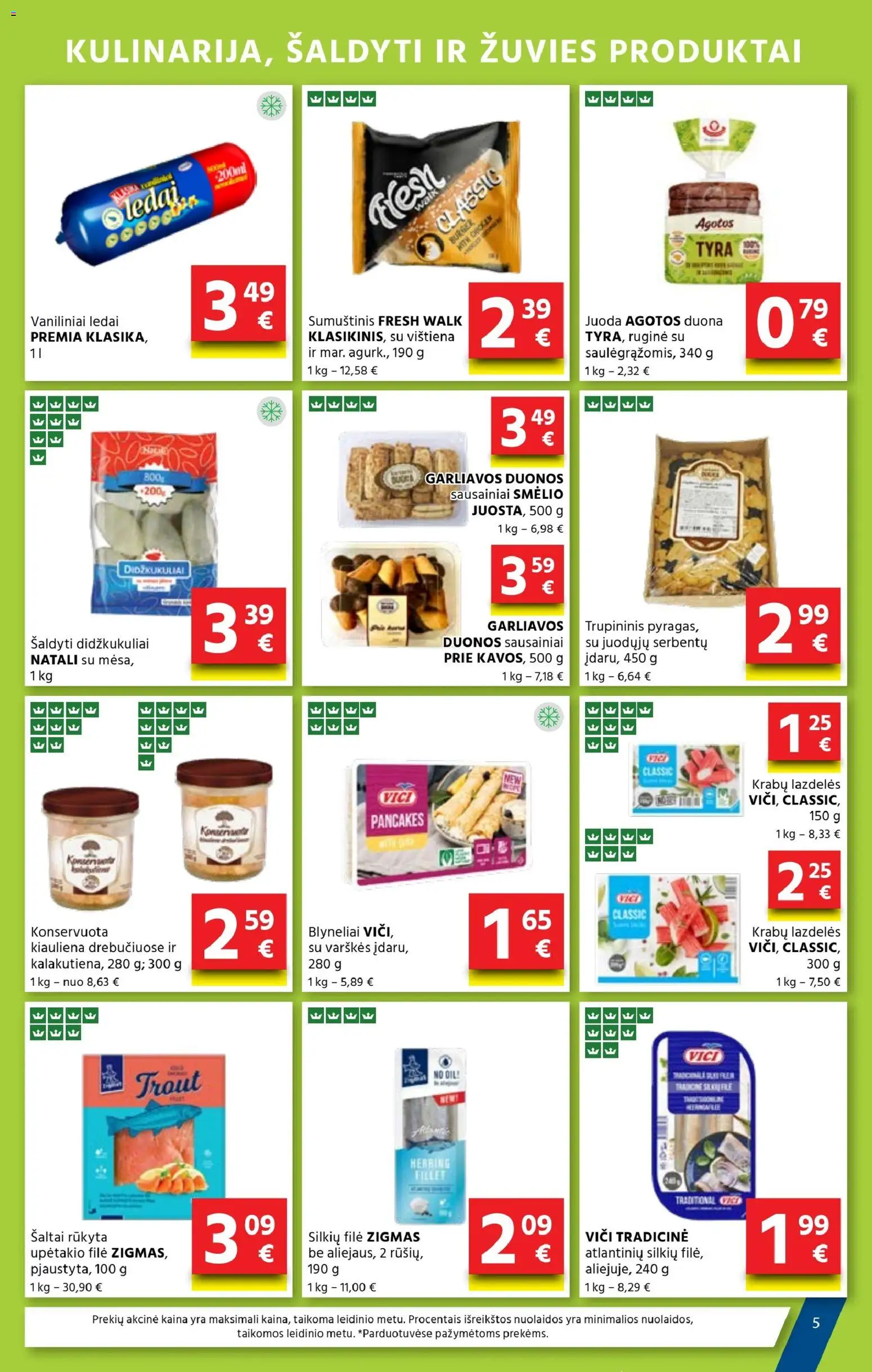 AIBE akcijos nuo 22.01.2026 | Puslapis: 5 | Prekių: Ledai, Duona, Vištiena, Kiauliena