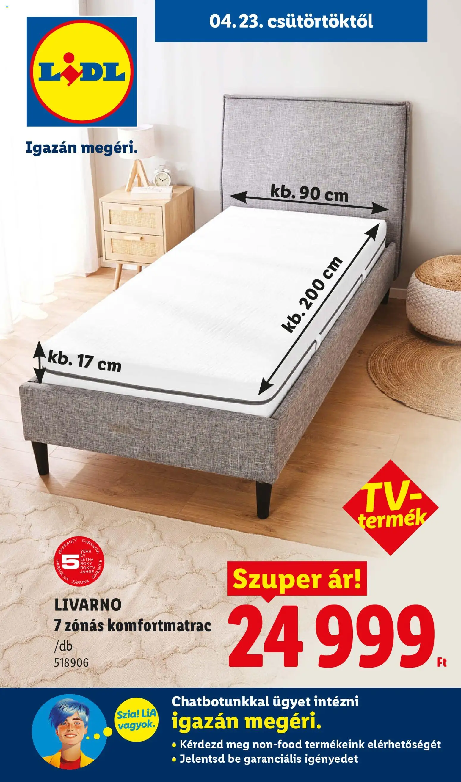 Lidl akciós ujság - amely érvényes a következő dátumtól: 23.04.2026 | Oldal: 1