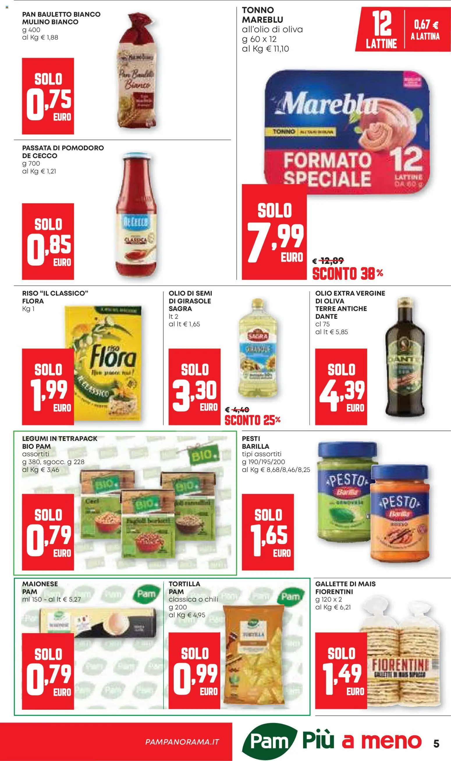 Volantino Panorama del 12.03.2026 | Pagina: 5 | Prodotti: Riso, Olio, Pesto, Olio extra vergine