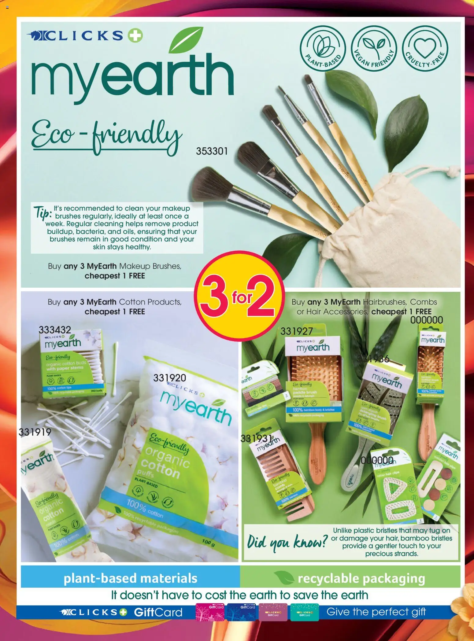 New Clicks catalogue – valid from 25.03.2026 | Page: 40 | Products: Brush, Paper, Makeup brushes, Cotton buds