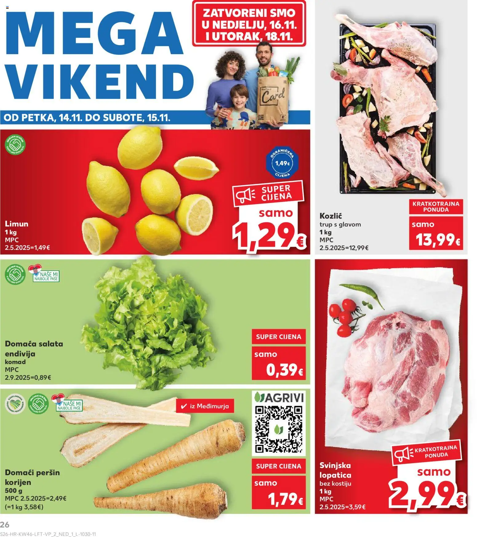 Kaufland katalog | vrijedi od 12.11.2025 | Stranica: 26 | Proizvodi: Svinjska lopatica, Limun, Lopatica, Peršin