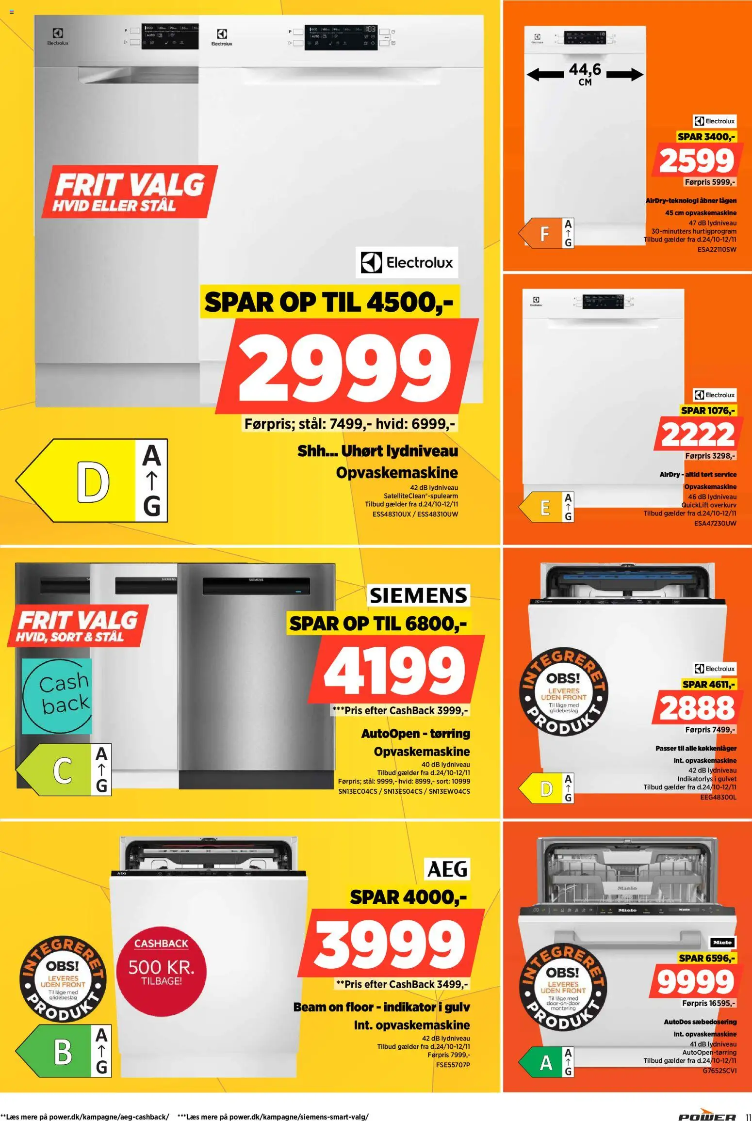 Power tilbudsavis – gyldig fra 24.10.2025 | Side: 11 | Produkter: Opvaskemaskine