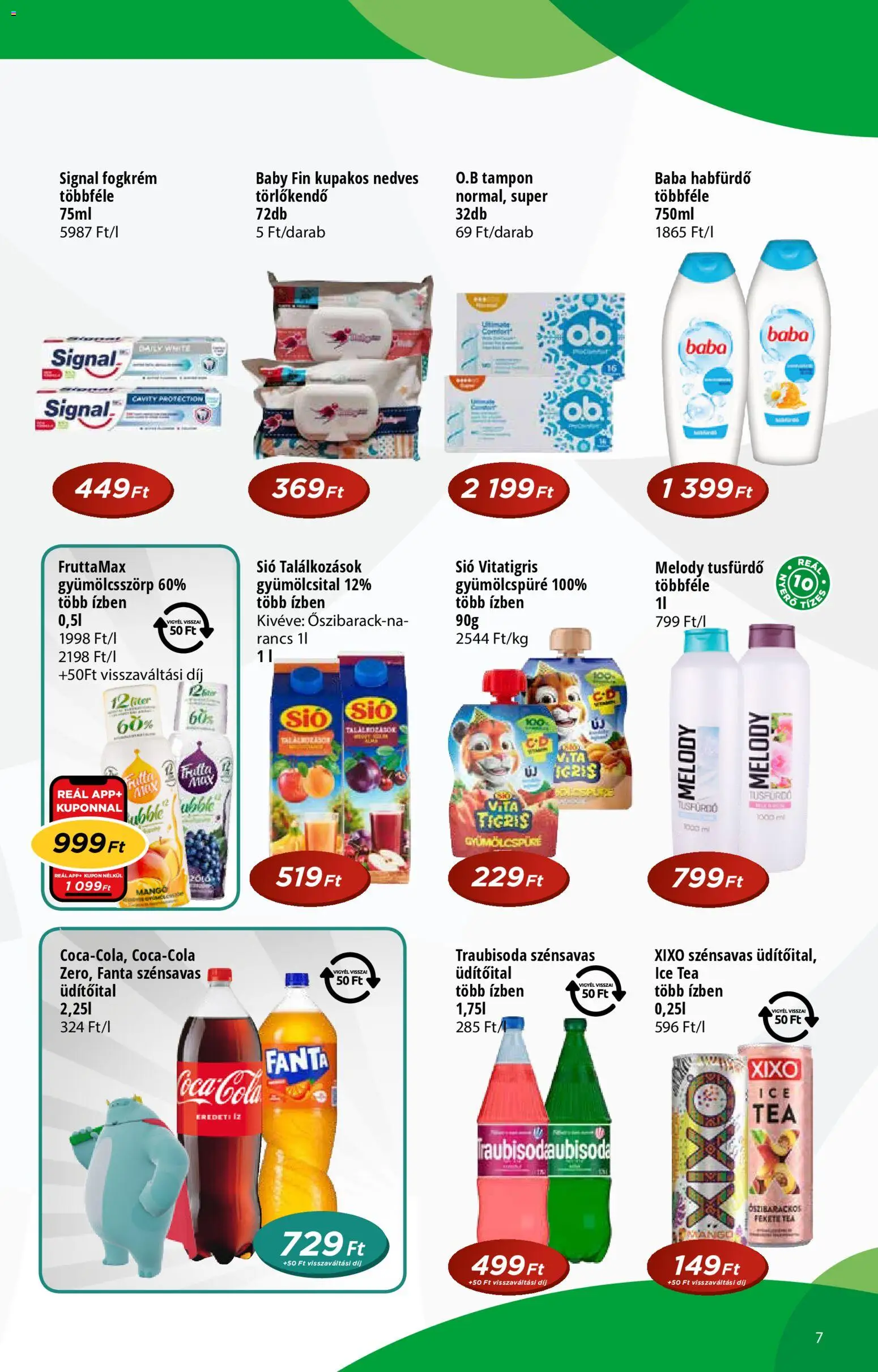 Reál akciós ujság - amely érvényes a következő dátumtól: 29.10.2025 | Oldal: 7 | Termékek: Fanta, Ice tea, Törlőkendő, Tea