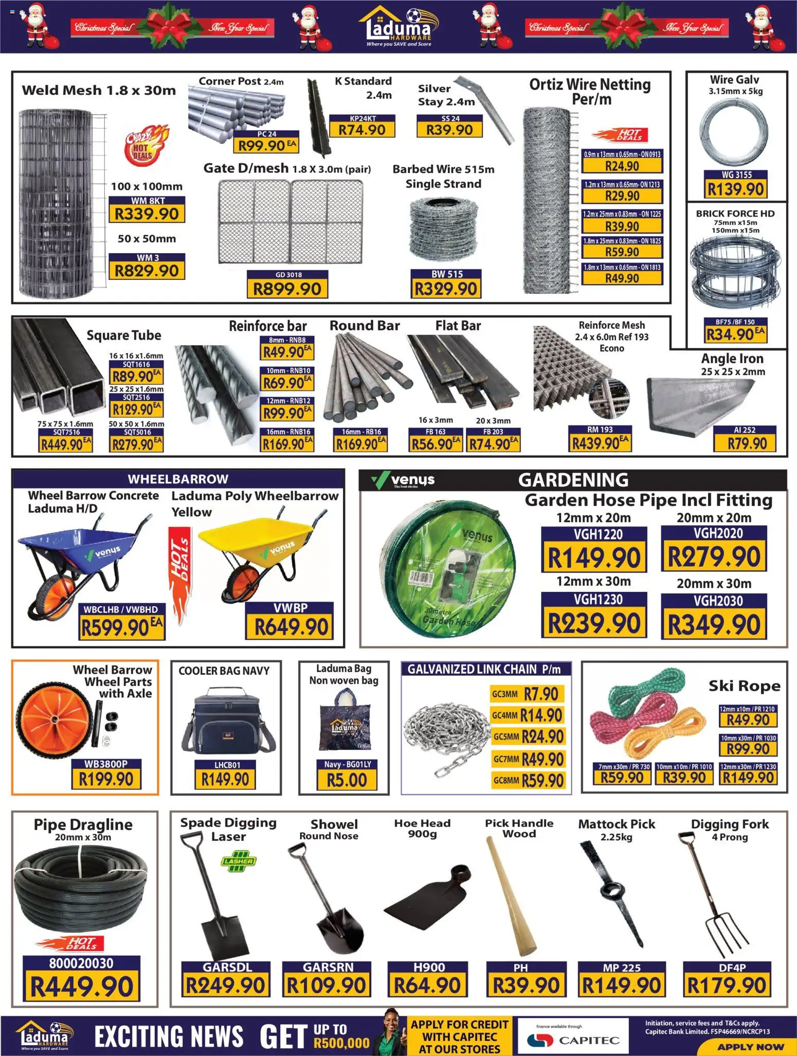 New Laduma Hardware catalogue – valid from 11.12.2025 | Page: 6 | Products: PC, Iron, Wheelbarrow, Garden hose