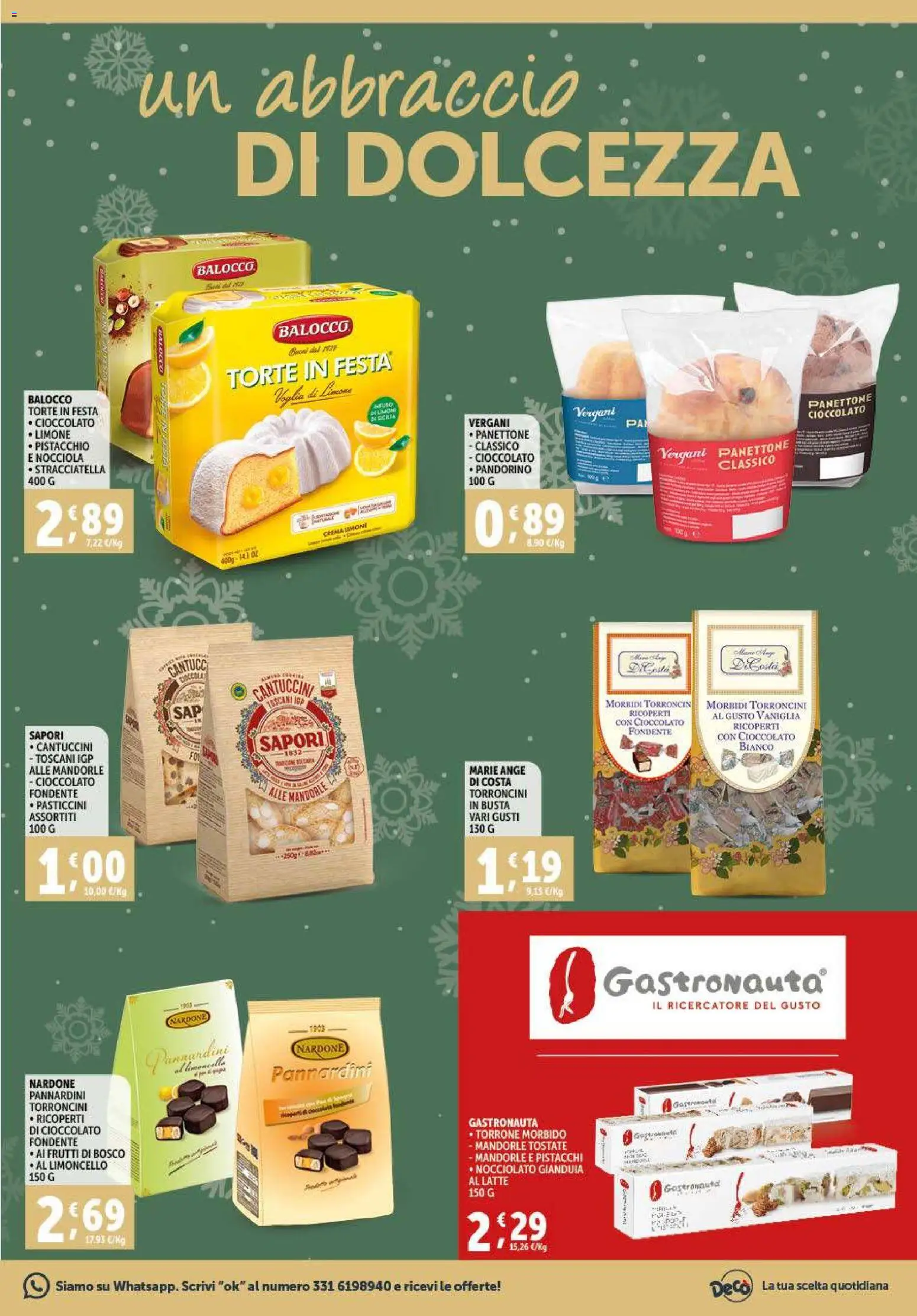 Volantino Decò del 28.10.2025 | Pagina: 9 | Prodotti: Cioccolato, Latte, Mandorle, Panettone
