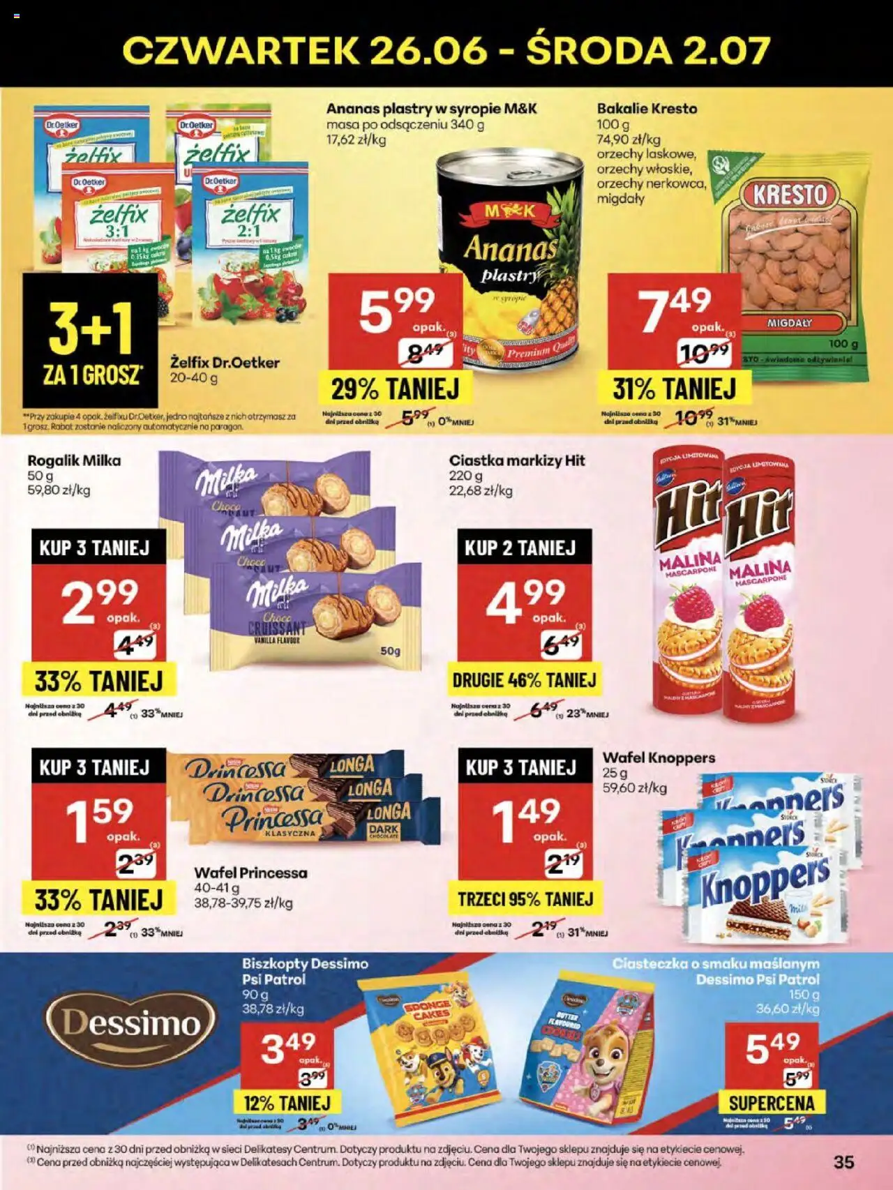 Delikatesy Centrum Gazetka - Sklepy Własne od 26.06.2025 | Strona: 35 | Produkty: Malina, Mascarpone, Ananas, Ciastka