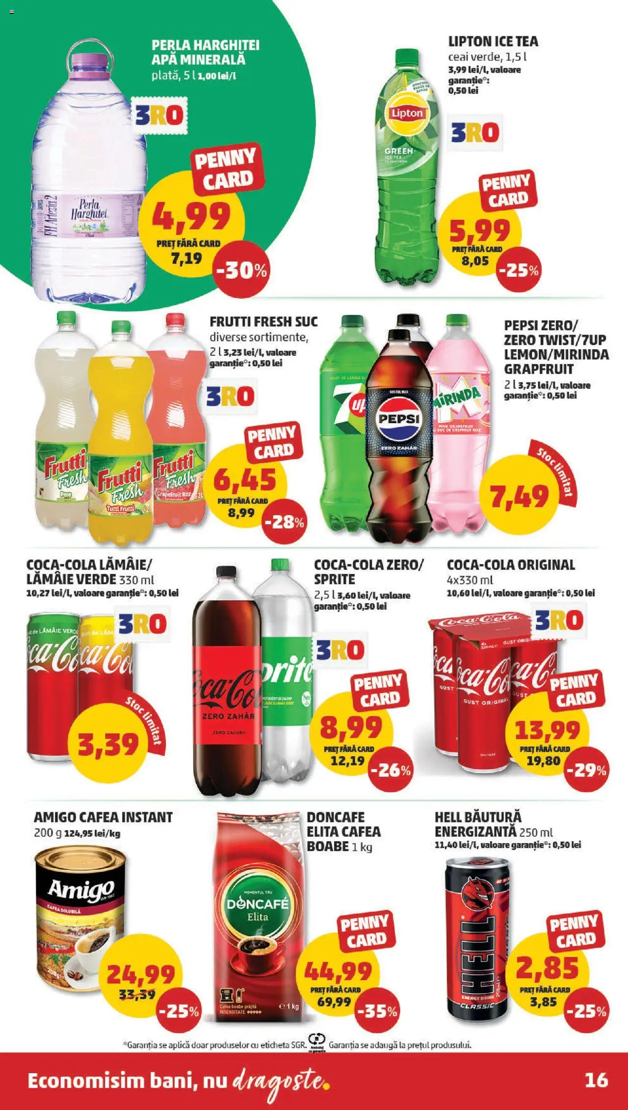 Catalog PENNY – valabil de la 27.08.2025 | Pagină: 16 | Produse: Cafea, Suc, Ceai, Lămâie