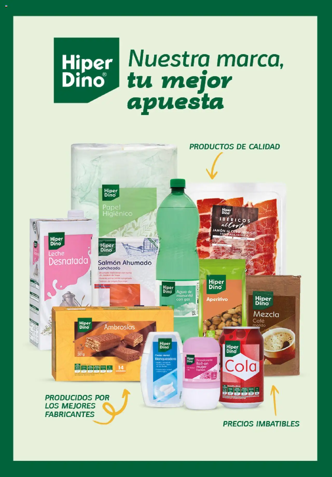HiperDino folleto │ válido desde el 09.10.2025 | Página: 34 | Productos: Desodorante, Leche, Salmón ahumado, Loncheado