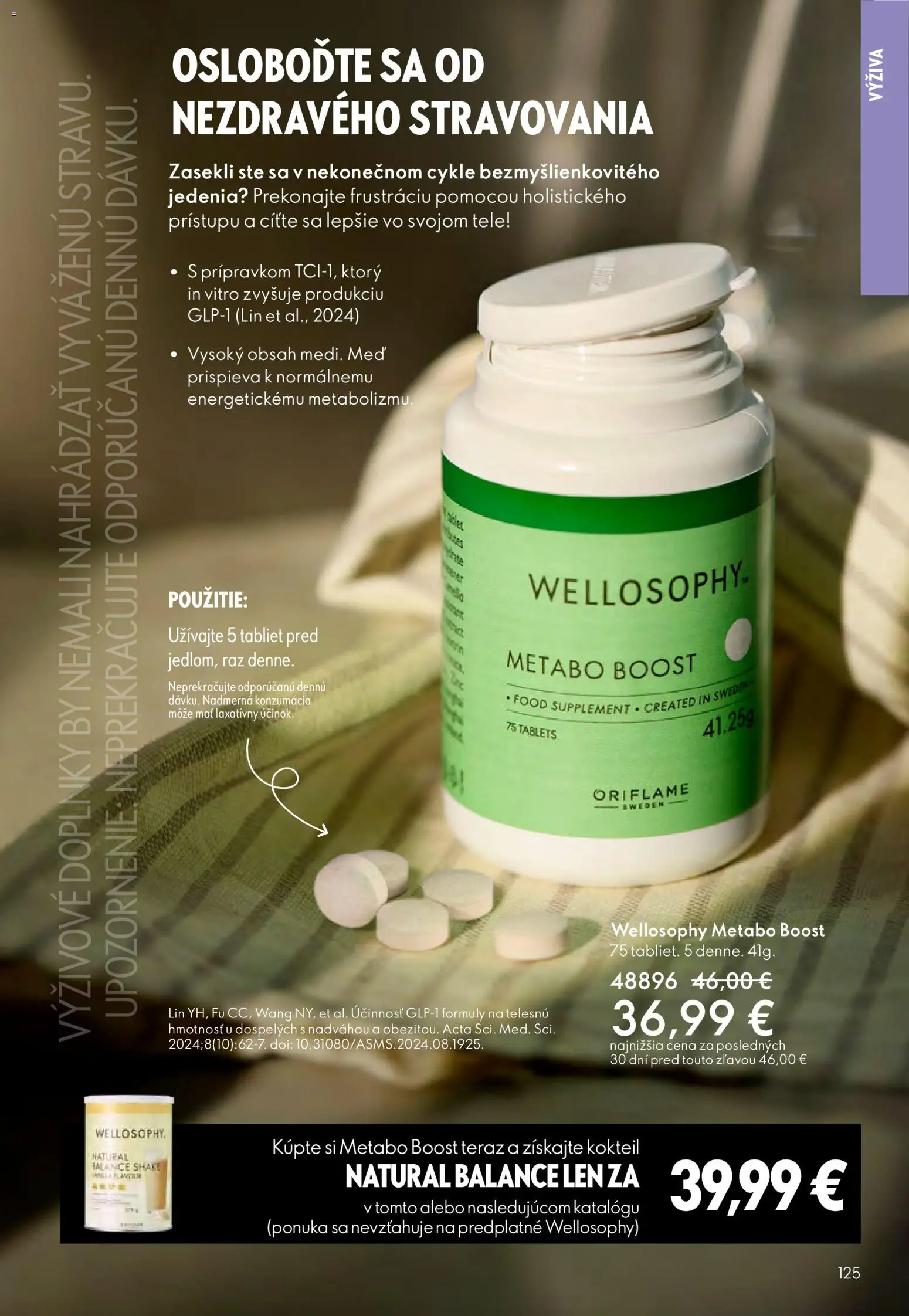 Nové Oriflame akcie – leták je platný od 04.03.2026 | Strana: 125 | Produkty: Metabo, Med
