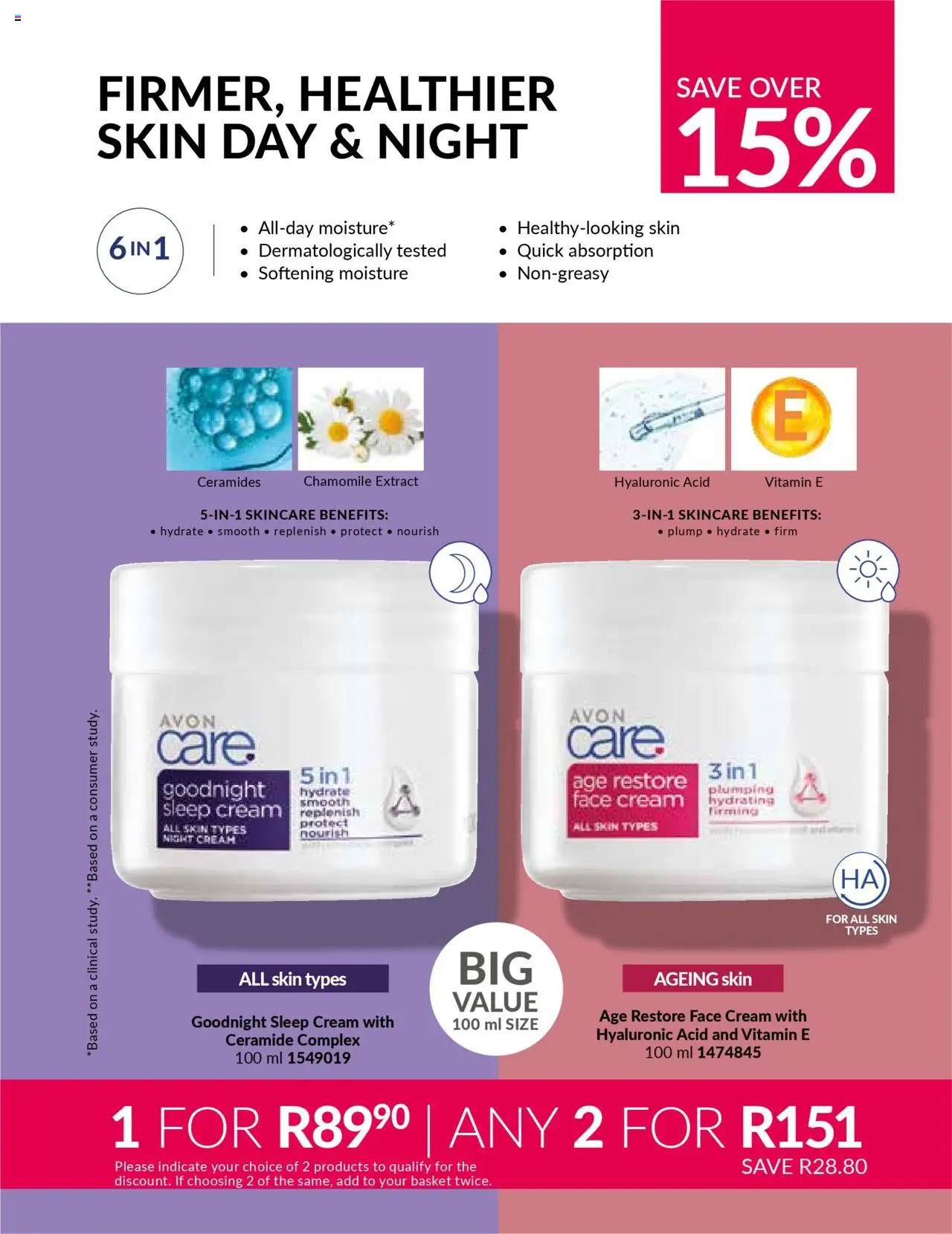 AVON Catalogue  │ valid from 01.07.2025 | Page: 13 | Products: Basket, Cream, Night cream