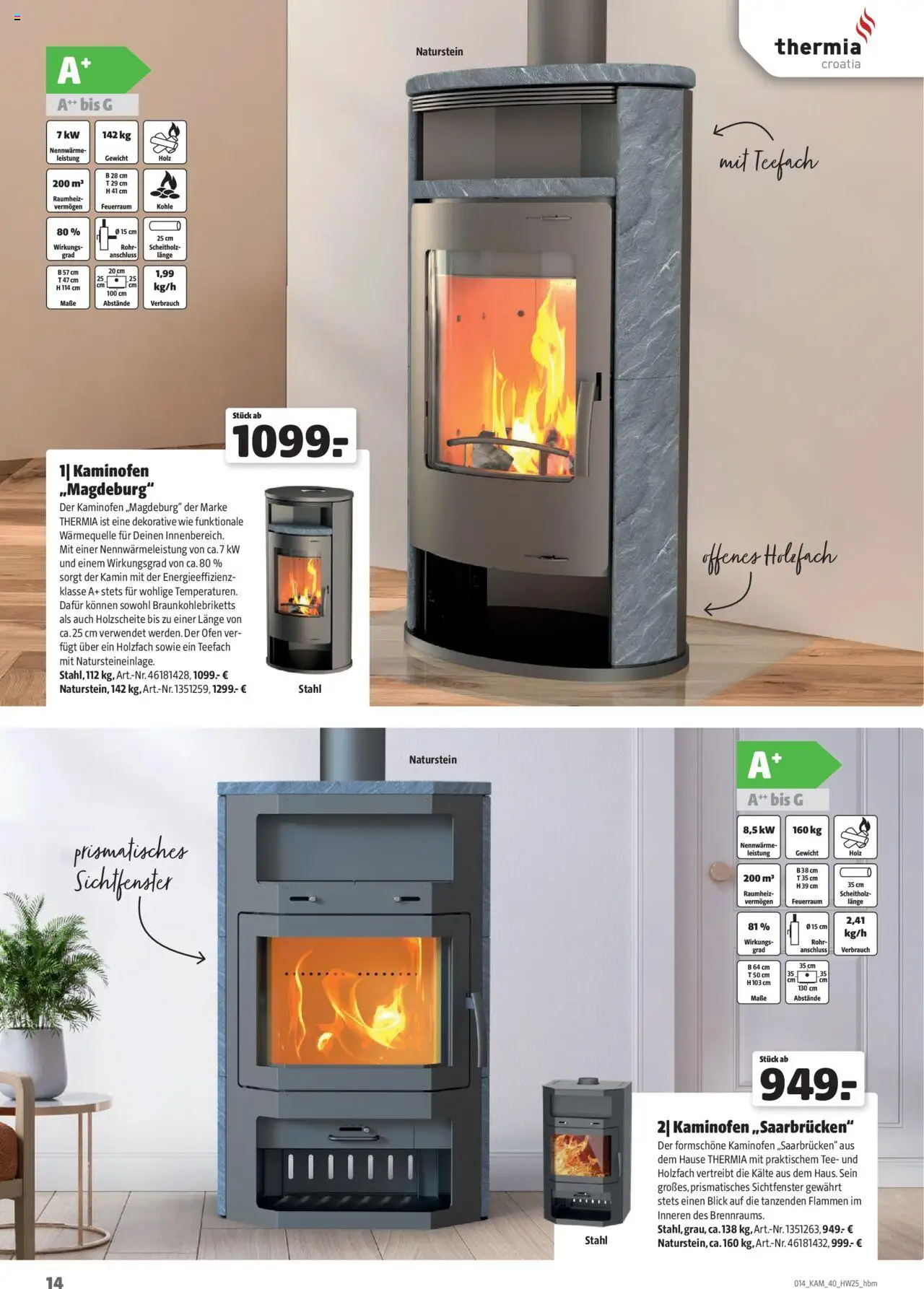 Hagebau Kaminöfen - gültig ab dem 07.07.2025 | Seite: 14 | Produkte: Ofen, Kamin, Kaminofen, Tee