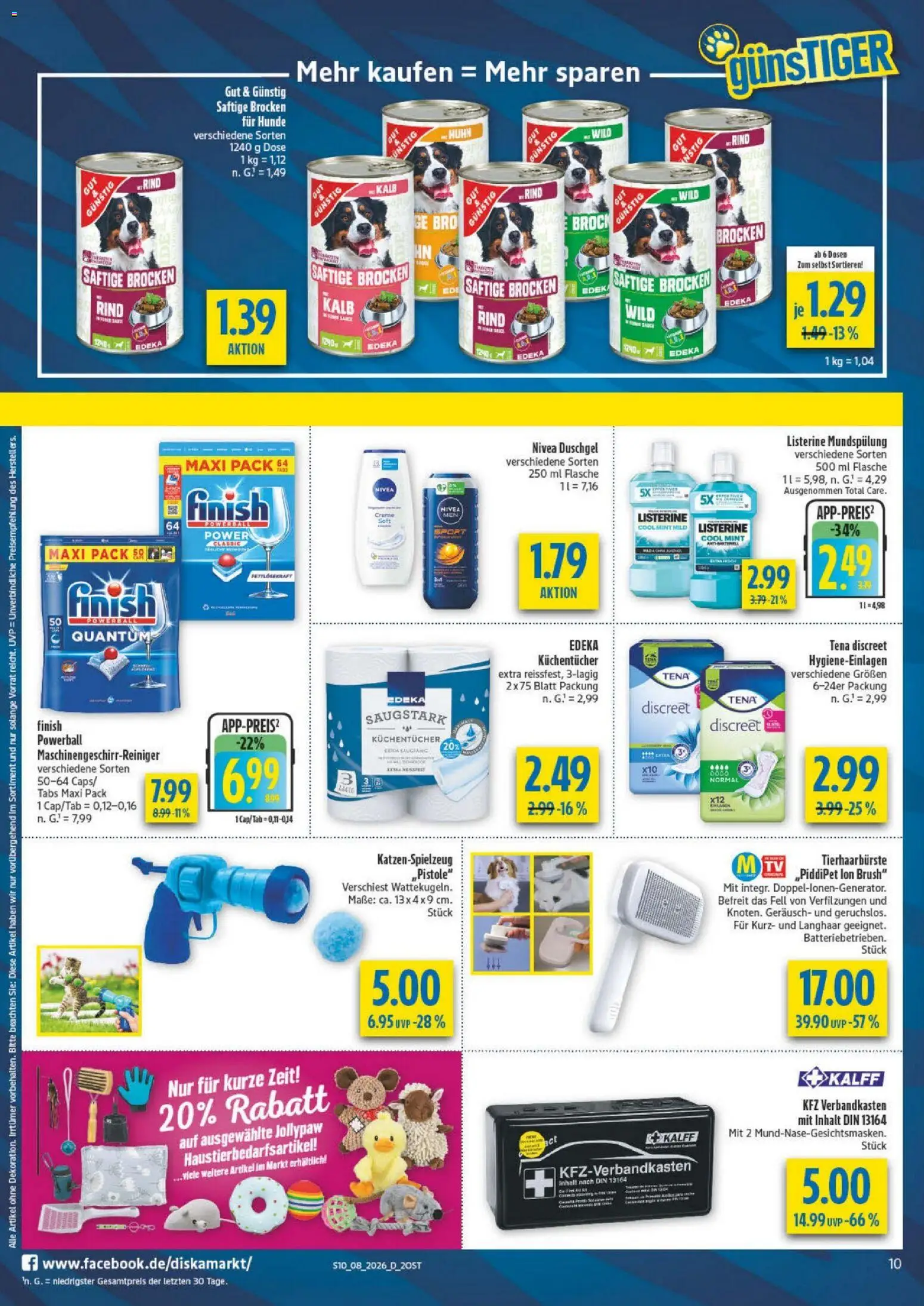 Diska - Diska Angebote Sachsen-Thüringen KW08 – gültig ab 16.02.2026 | Seite: 10 | Produkte: Finish, Creme, Duschgel, Listerine