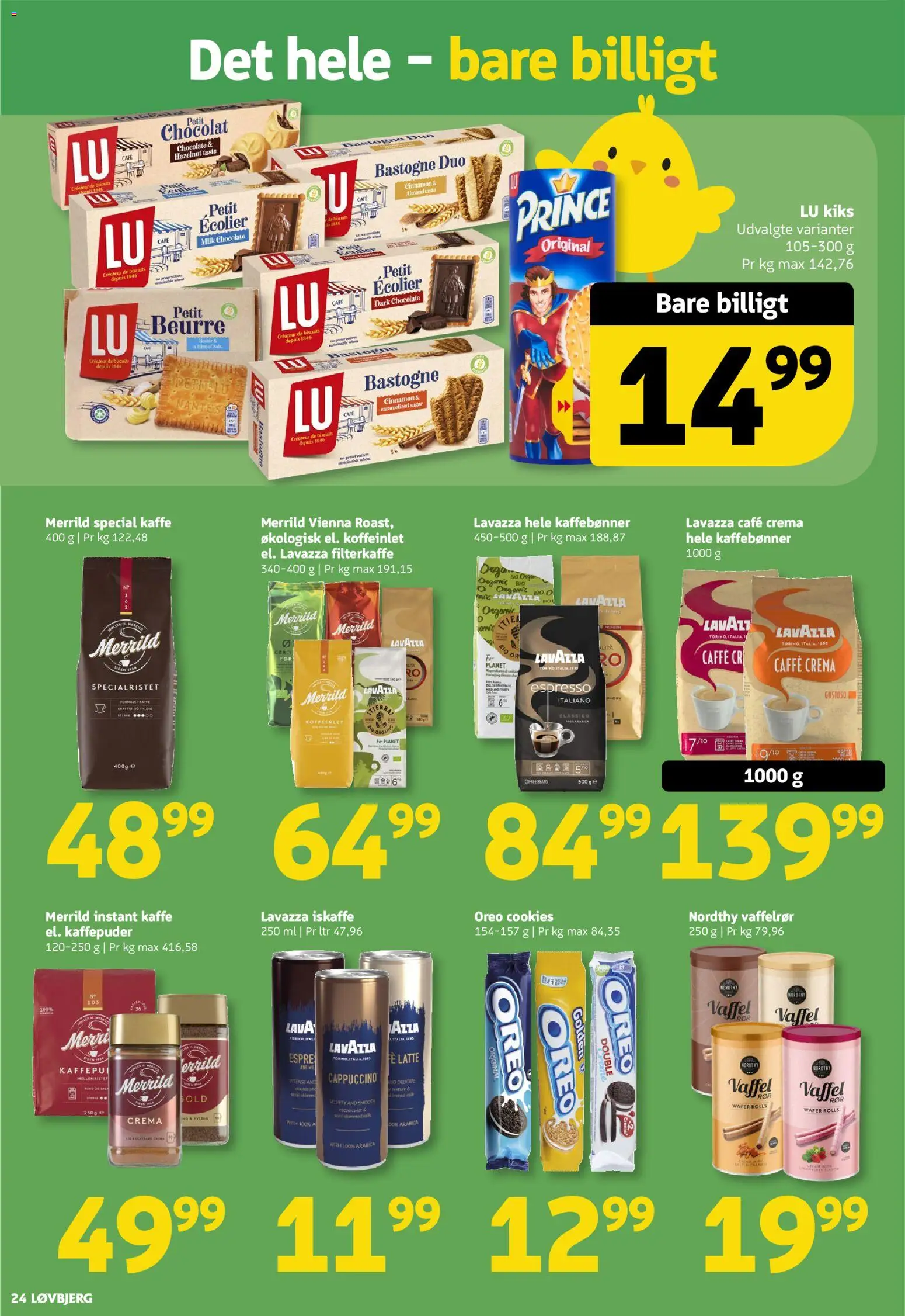Løvbjerg tilbudsavis – gyldig fra 27.03.2026 | Side: 24 | Produkter: Kaffe, Cookies, Oreo, Instant Kaffe