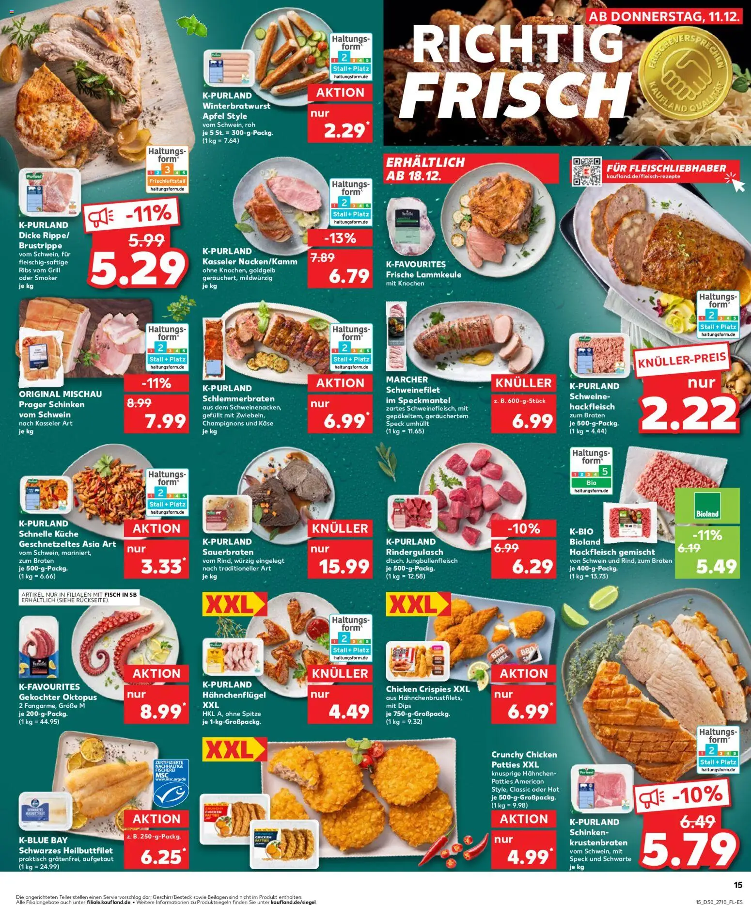 Kaufland prospekt Zeitz	 – gültig ab 11.12.2025 | Seite: 15 | Produkte: Grill, Küche, Champignons, Hackfleisch