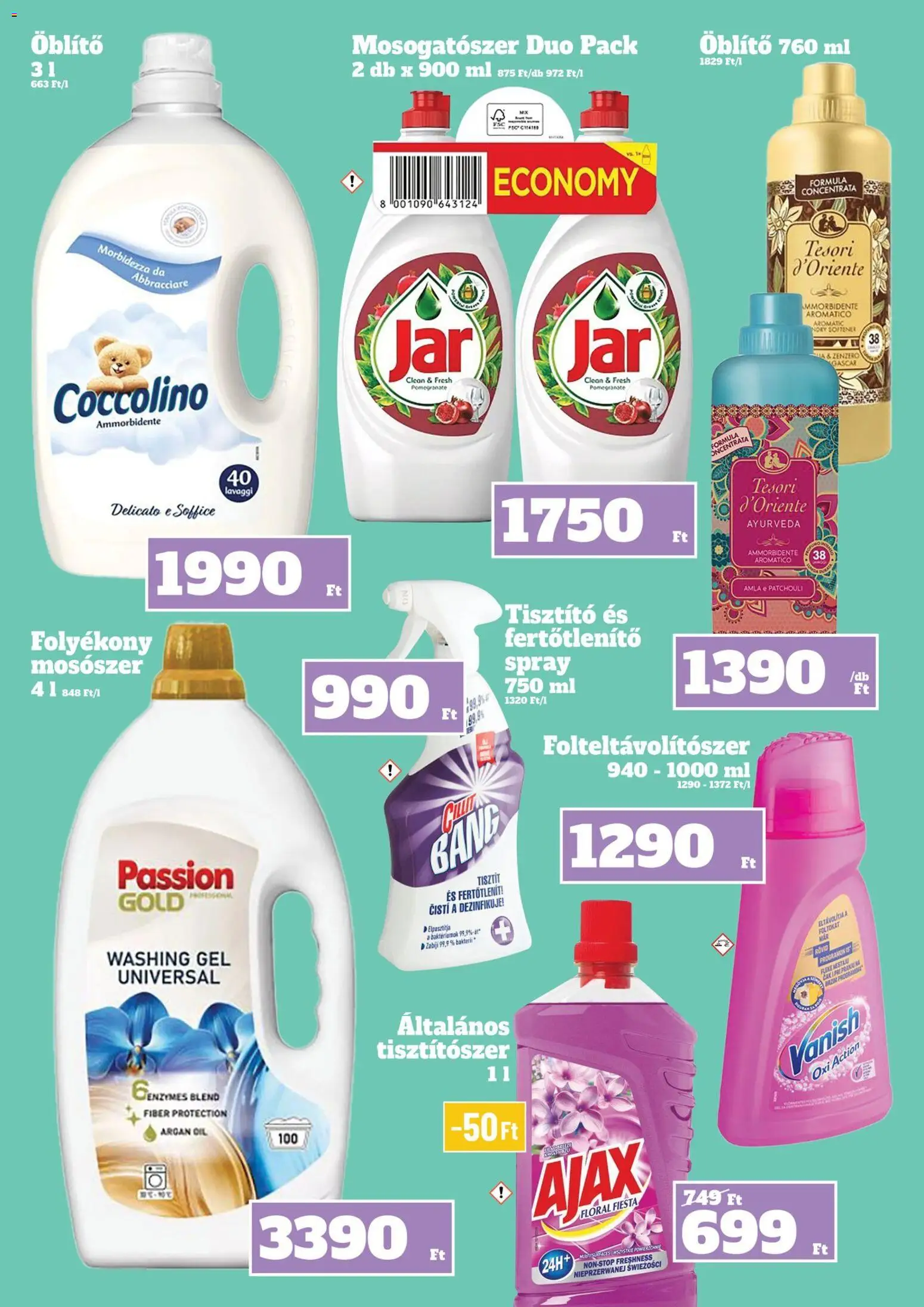 Family Diszkont akciós ujság - amely érvényes a következő dátumtól: 04.12.2025 | Oldal: 18 | Termékek: Coccolino, Öblítő, Mosószer, Mosogatószer