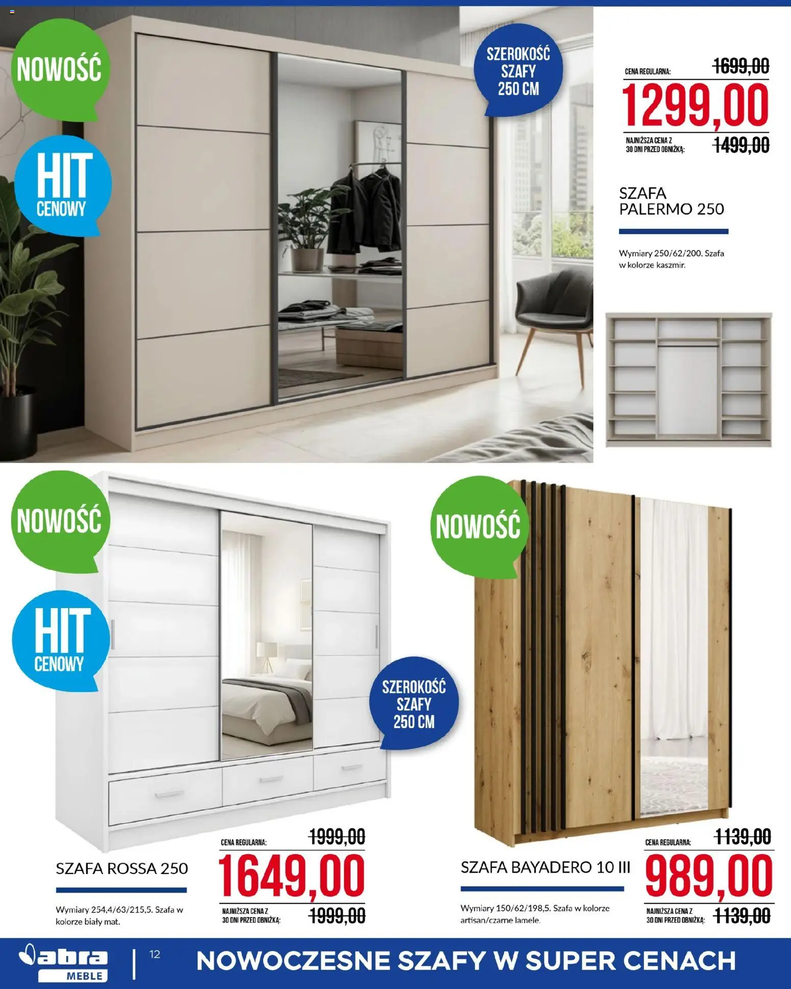 Abra meble gazetka od 04.03.2026 | Strona: 12 | Produkty: Szafa