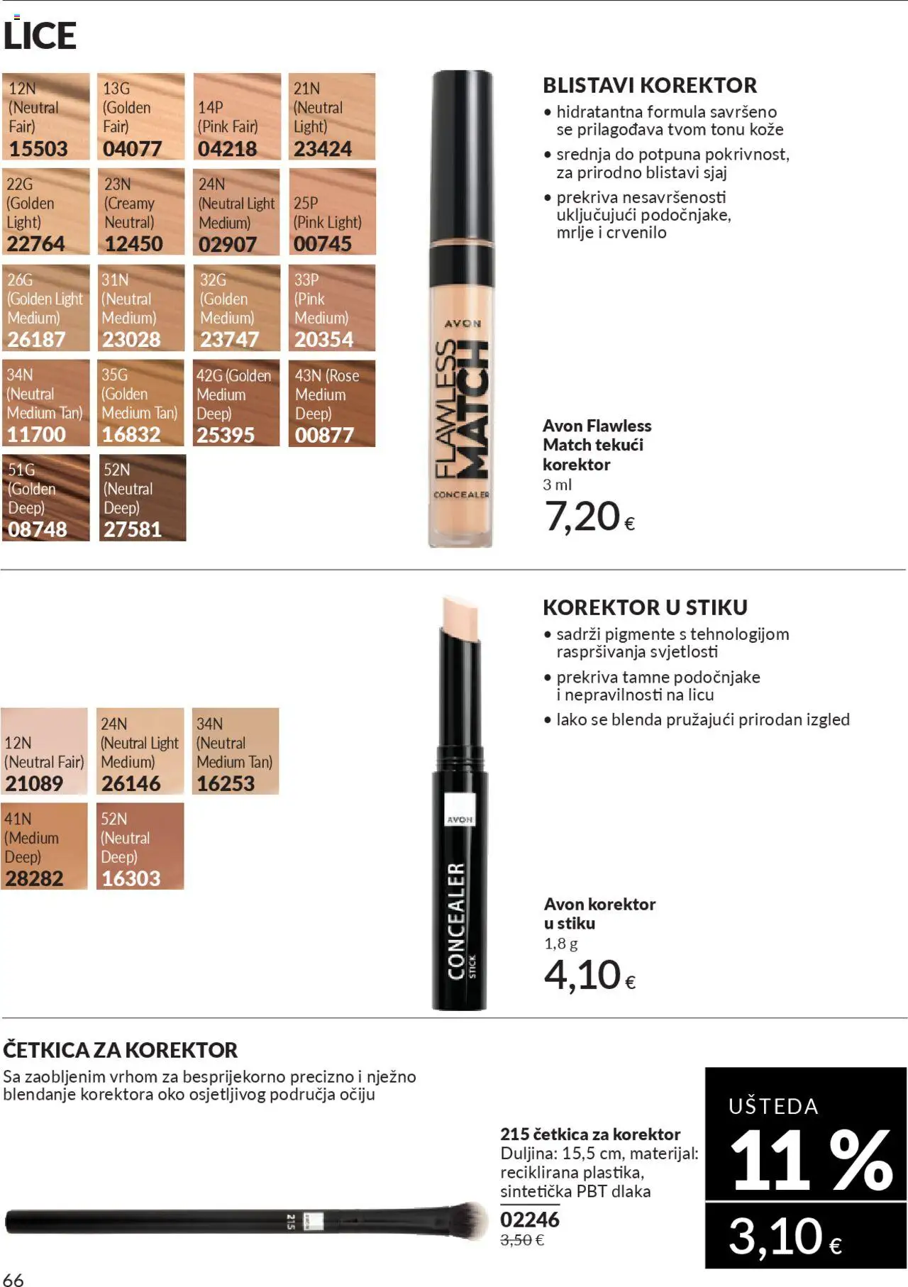 Avon katalog | vrijedi od 30.09.2025 | Stranica: 66 | Proizvodi: Concealer, Korektor