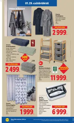 Lidl Akciós újság - amely érvényes a következő dátumtól: 29.01.2026 | Oldal: 28 | Termékek: Adapter, Zuhanyfüggöny, Fürdőköpeny