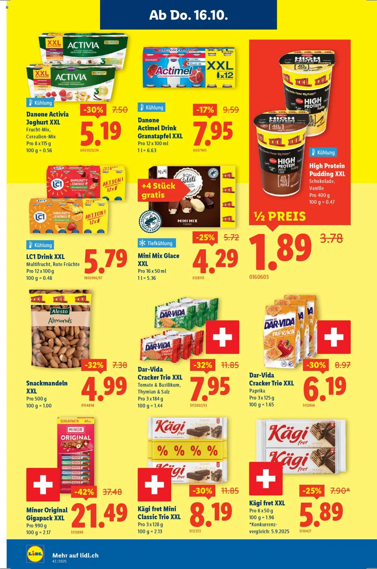 Lidl Aktionen – gültig ab 16.10.2025 | Seite: 14 | Produkte: Granatapfel, Glace, Pudding, Salz