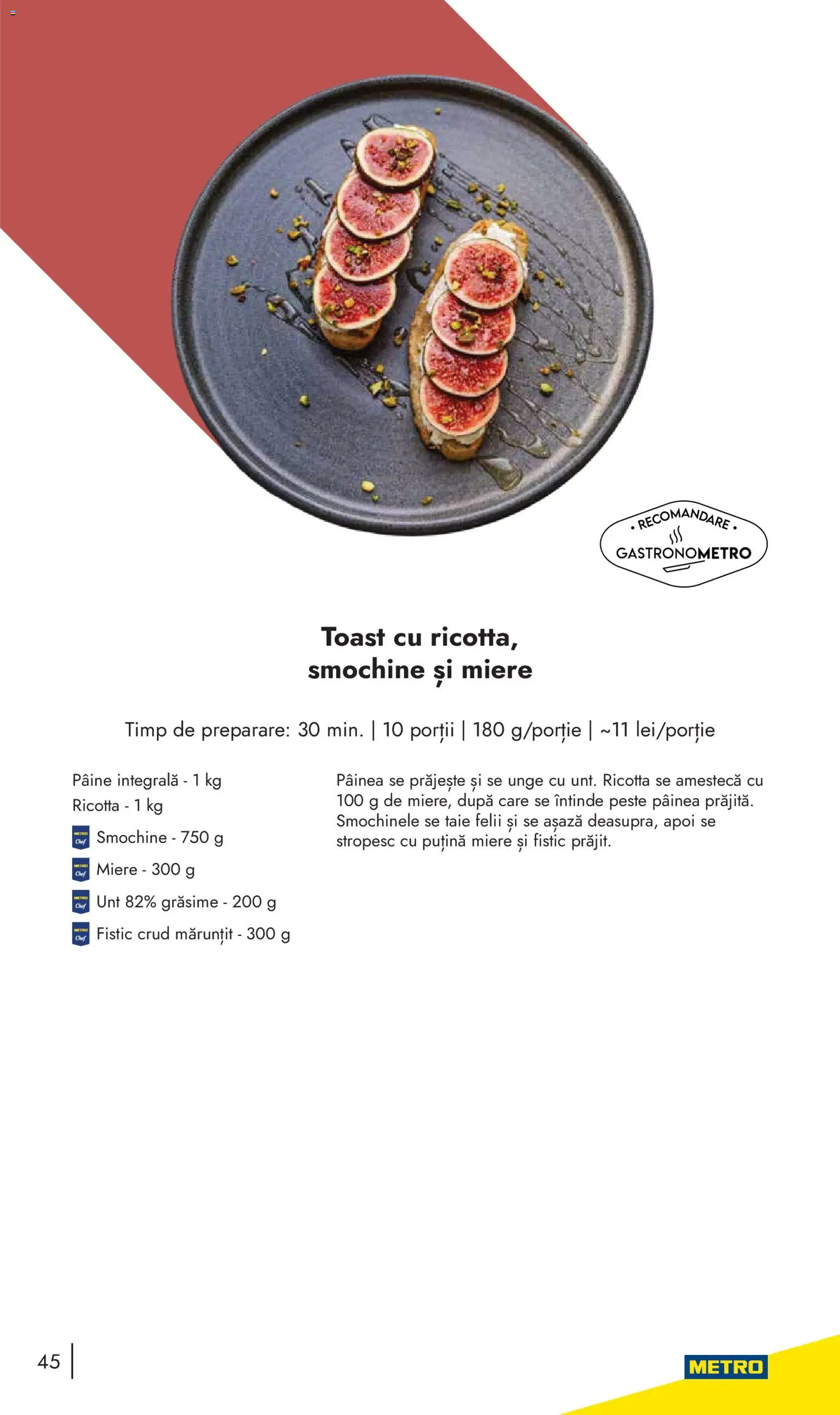 Noul catalog Metro – valabil de la 10.11.2025 | Pagină: 45 | Produse: Unt, Pâine, Pește, Fistic