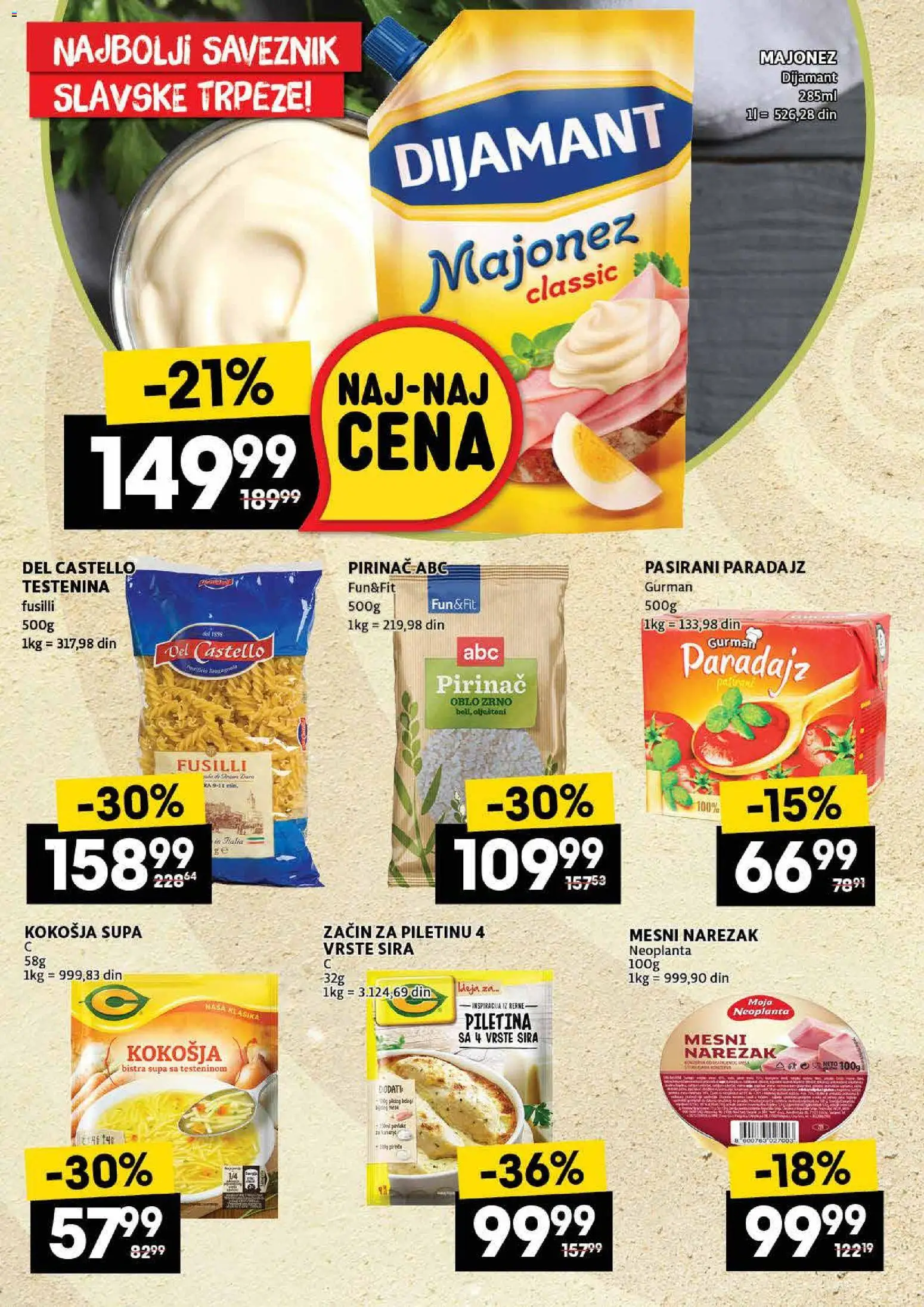 Idea katalog - važi od 20.11.2025 | Strana: 14 | Proizvode: Pasirani paradajz, Narezak, Paradajz, Pirinač