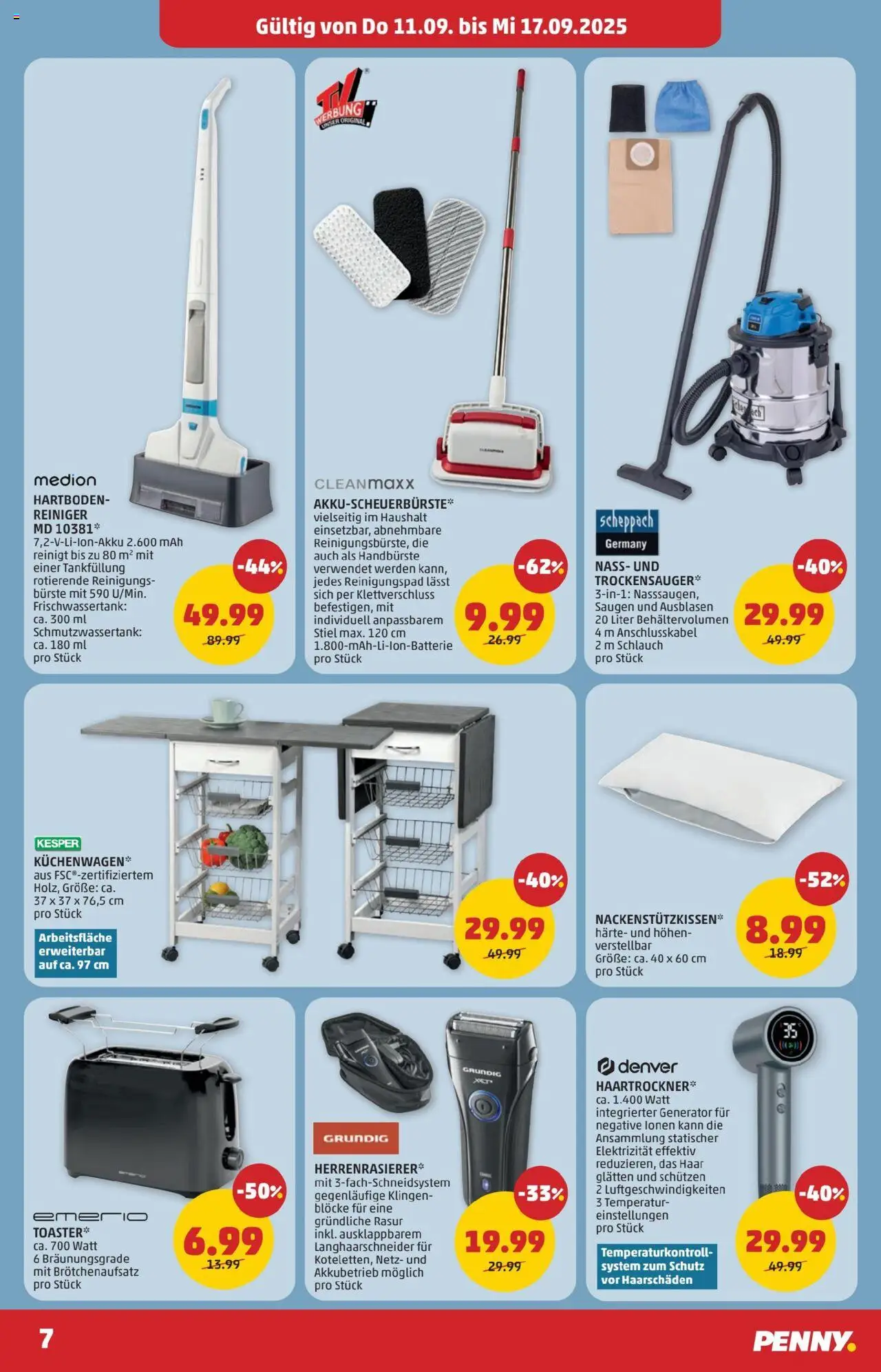 Penny Markt - Eröffnung in 9020 Klagenfurt am Wörthersee gültig ab 11.09.2025 | Seite: 7 | Produkte: Toaster, Bürste