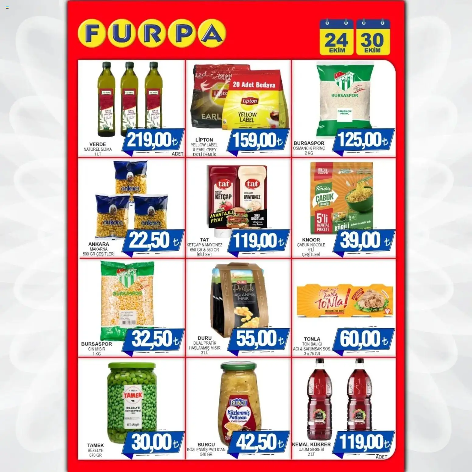 Furpa Katalog Muhteşem Fiyatlar - 24.10.2025 tarihinden itibaren geçerlidir | Sayfa: 2 | Ürünler: Ketçap, Ton balığı, Mısır, Demlik