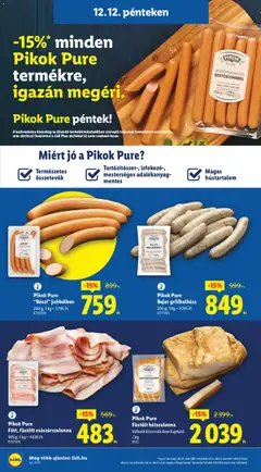 Lidl Akciós újság - amely érvényes a következő dátumtól: 11.12.2025 | Oldal: 40 | Termékek: Grillkolbász, Hús, Bacon, Császárszalonna