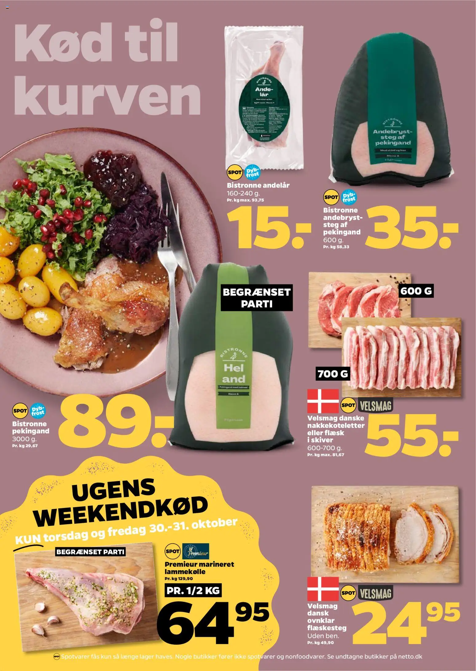 Netto tilbudsavis – gyldig fra 25.10.2025 | Side: 14 | Produkter: Lammekølle, Flæskesteg