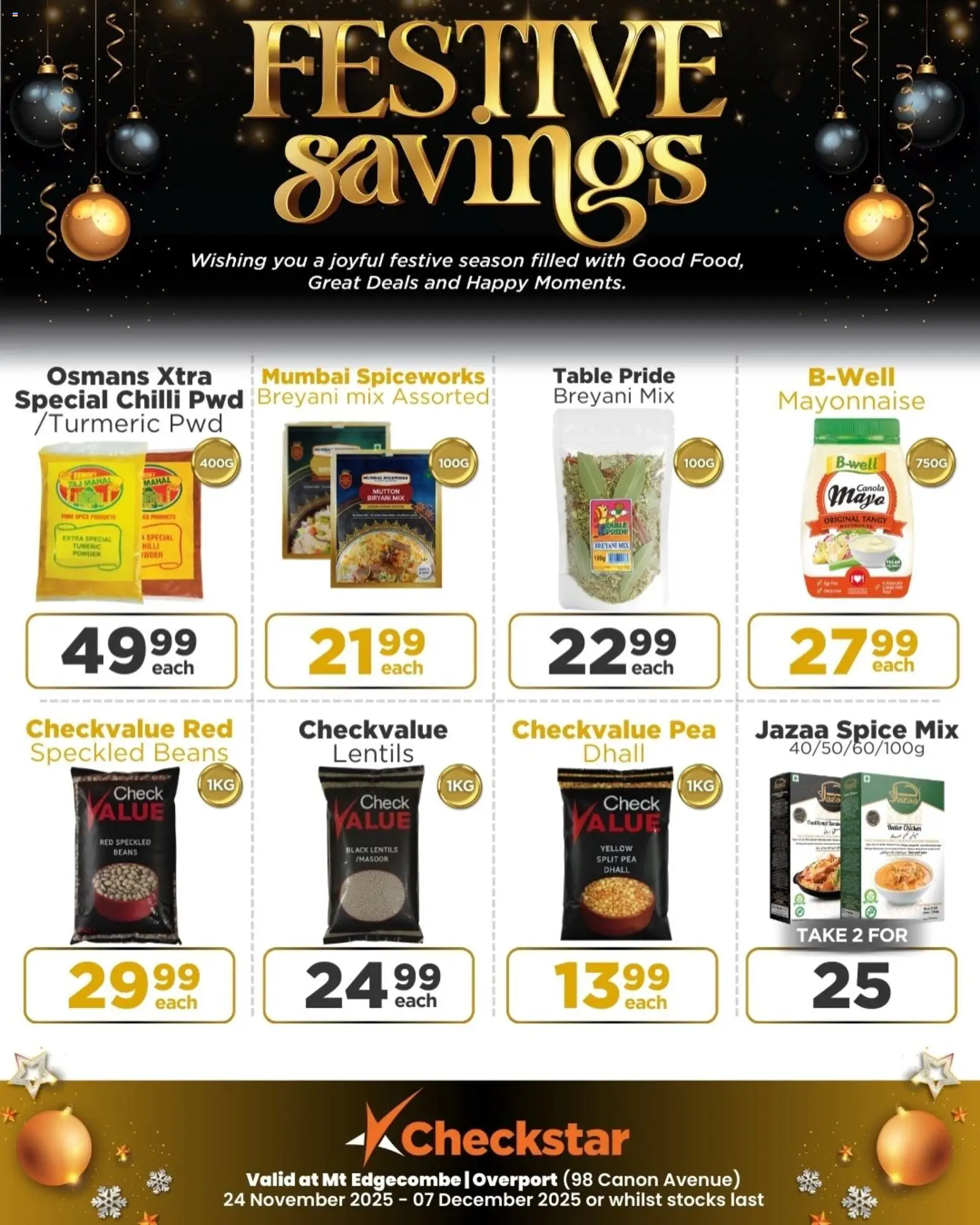 New Check Star catalogue – valid from 24.11.2025 | Page: 5 | Products: Beans, Powder, Chilli, Pea