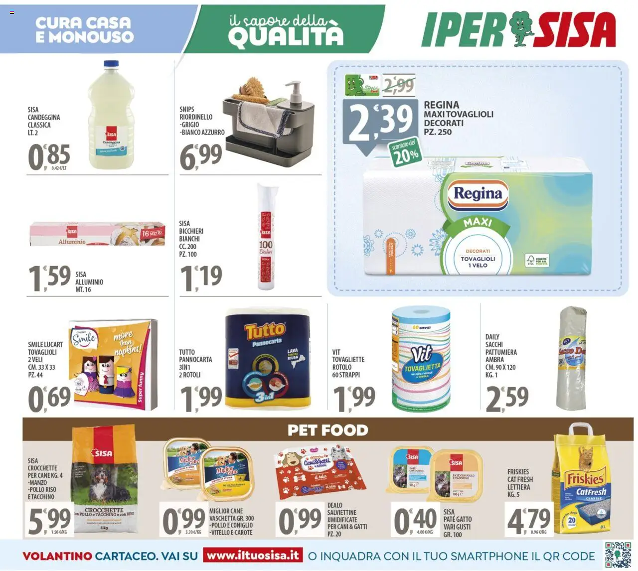 Volantino SISA del 12.09.2025 | Pagina: 15 | Prodotti: Manzo, Candeggina, Smartphone, Tonno
