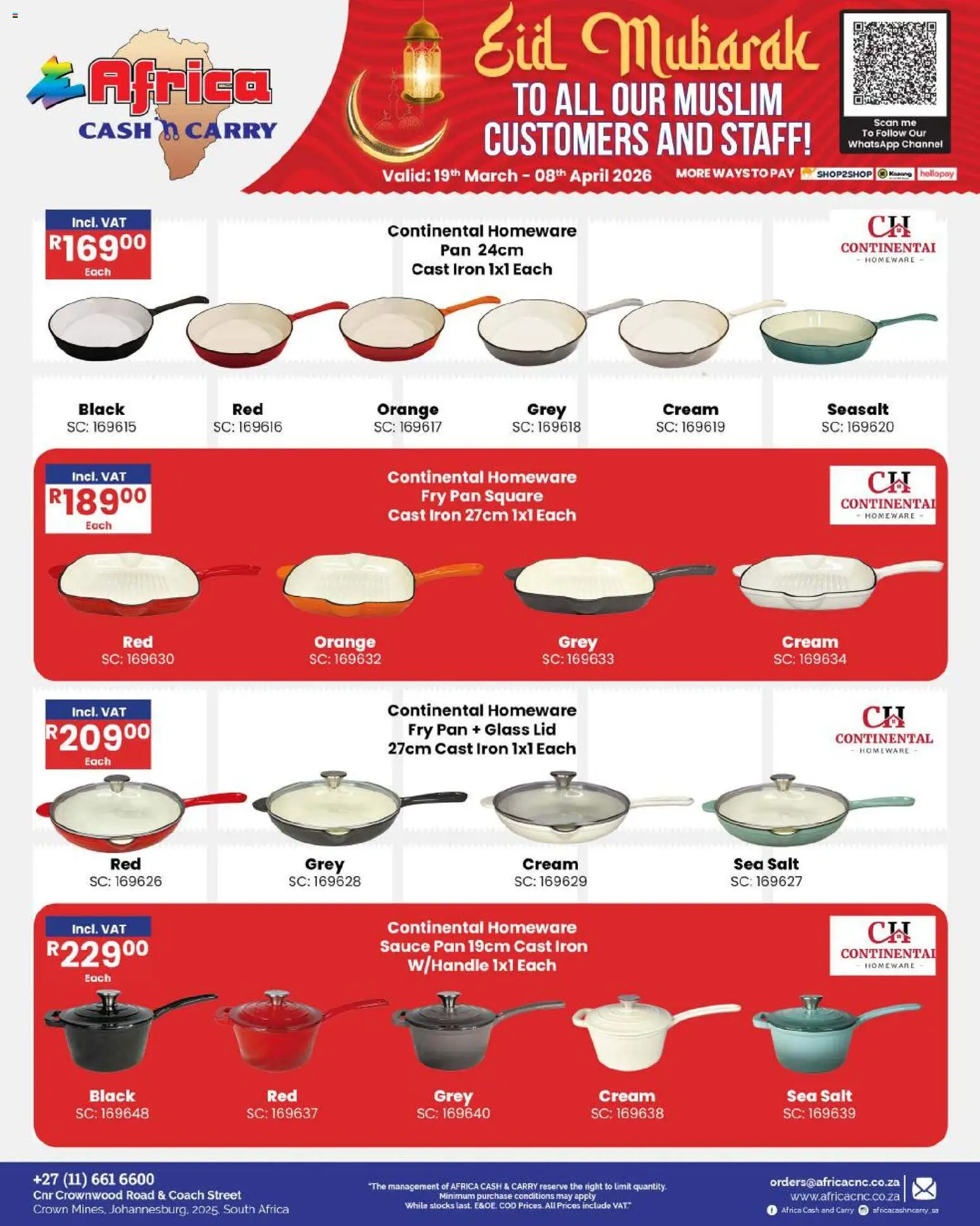 New Africa Cash & Carry catalogue – valid from 19.03.2026 | Page: 80 | Products: Iron, Cream, Sauce, Salt