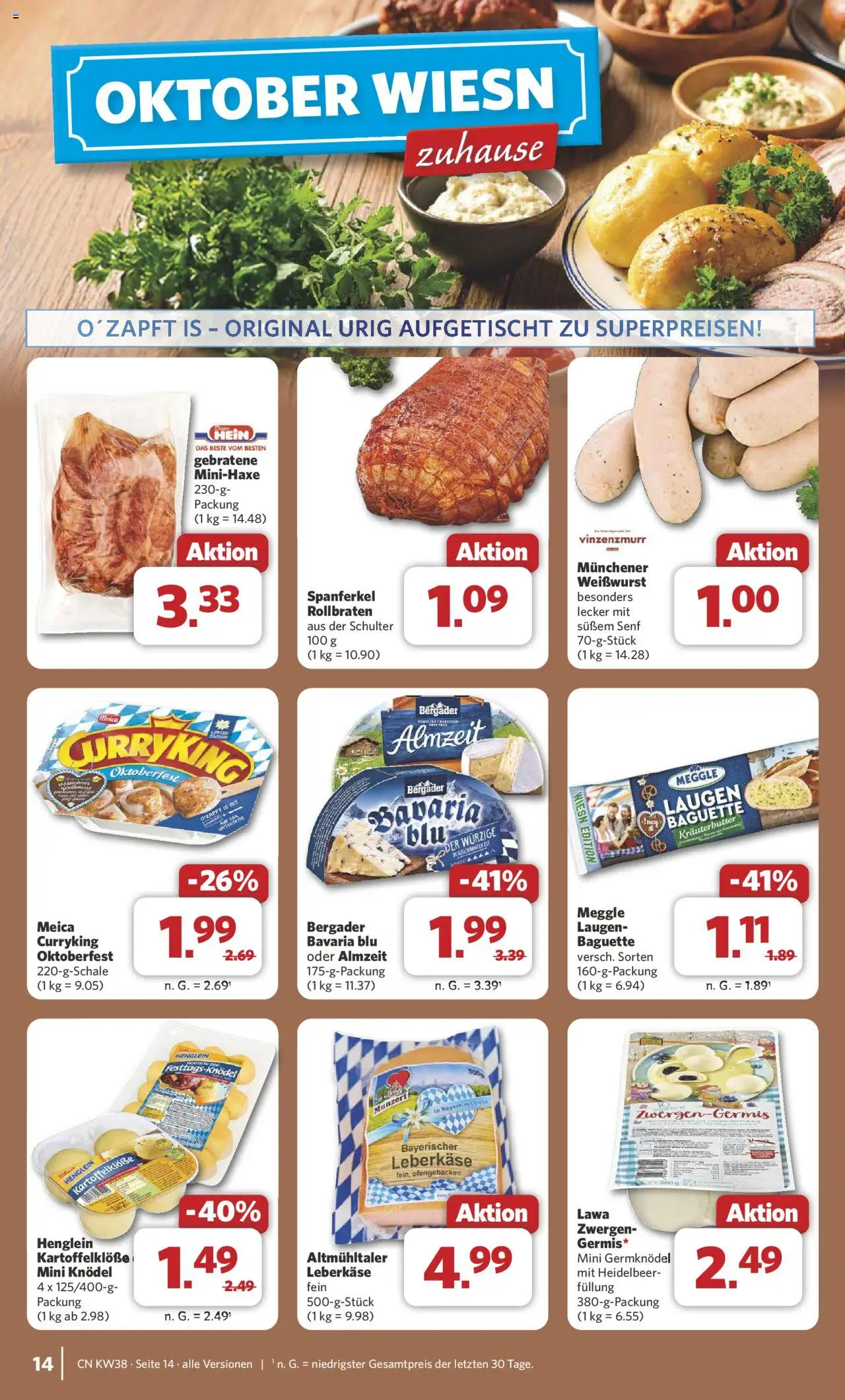 Combi Prospekt 	 – gültig ab 15.09.2025 | Seite: 16 | Produkte: Baguette, Kräuterbutter, Weißwurst, Meica