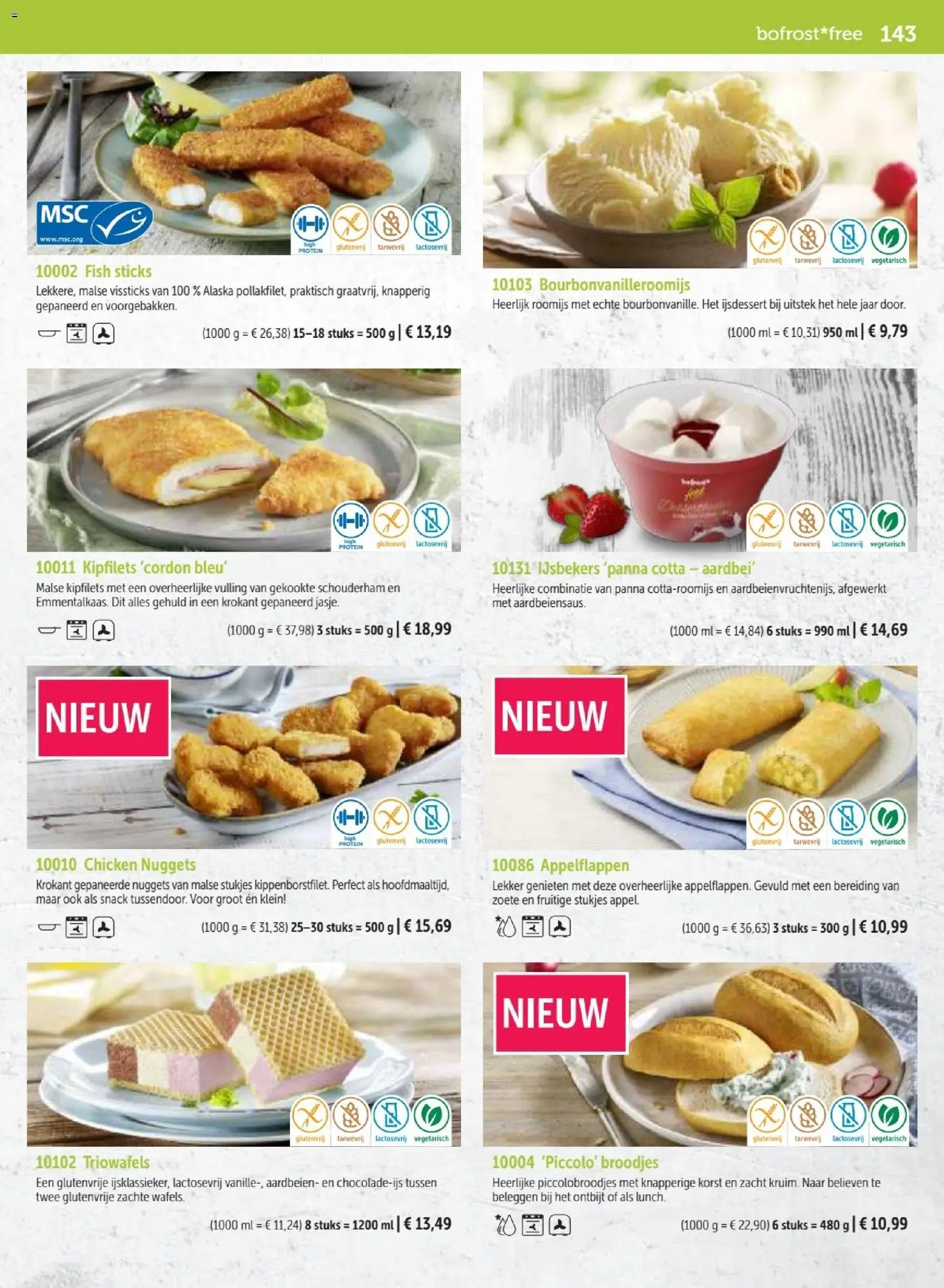 {H1} | Pagina: 143 | Producten: Fogyasztásmérő, Aardbeien, Chicken Nuggets, Broodjes