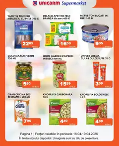 Ofertele Unicarm valabile de la 16.04.2026