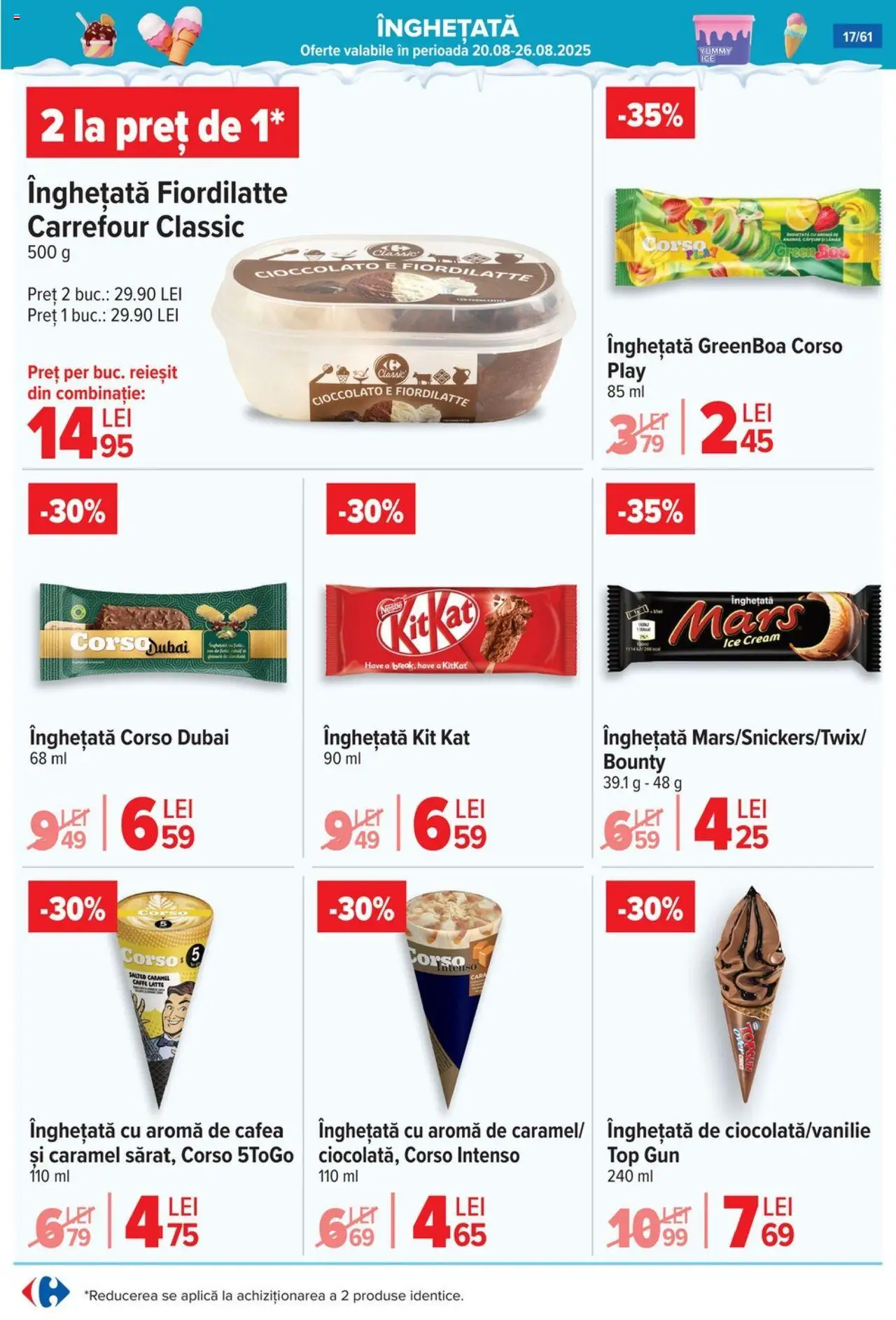 Catalog Carrefour – valabil de la 20.08.2025 | Pagină: 18 | Produse: Top, Cafea, Înghețată