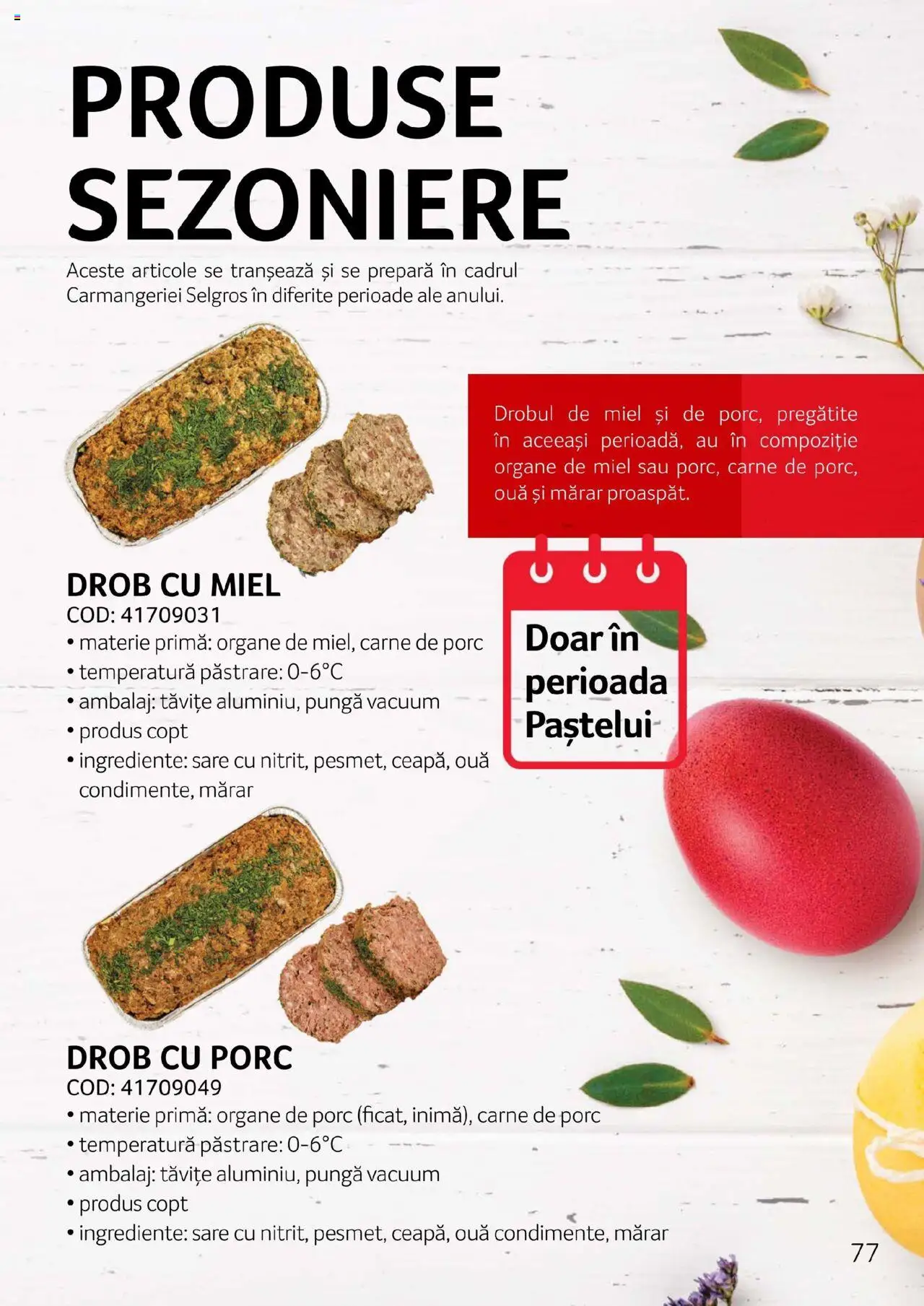 Catalog Selgros - Carne – valabil de la 27.04.2023 | Pagină: 77 | Produse: Pungă, Carne De Porc, Condimente, Sare