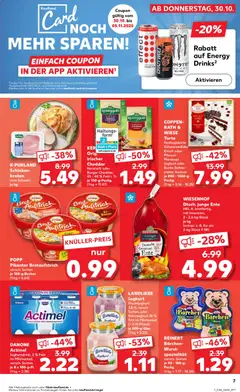 Kaufland Prospekt 	 ab 30.10.2025 gültig | Seite: 7 | Produkte: Energy, Joghurt, Wurst, Landliebe joghurt
