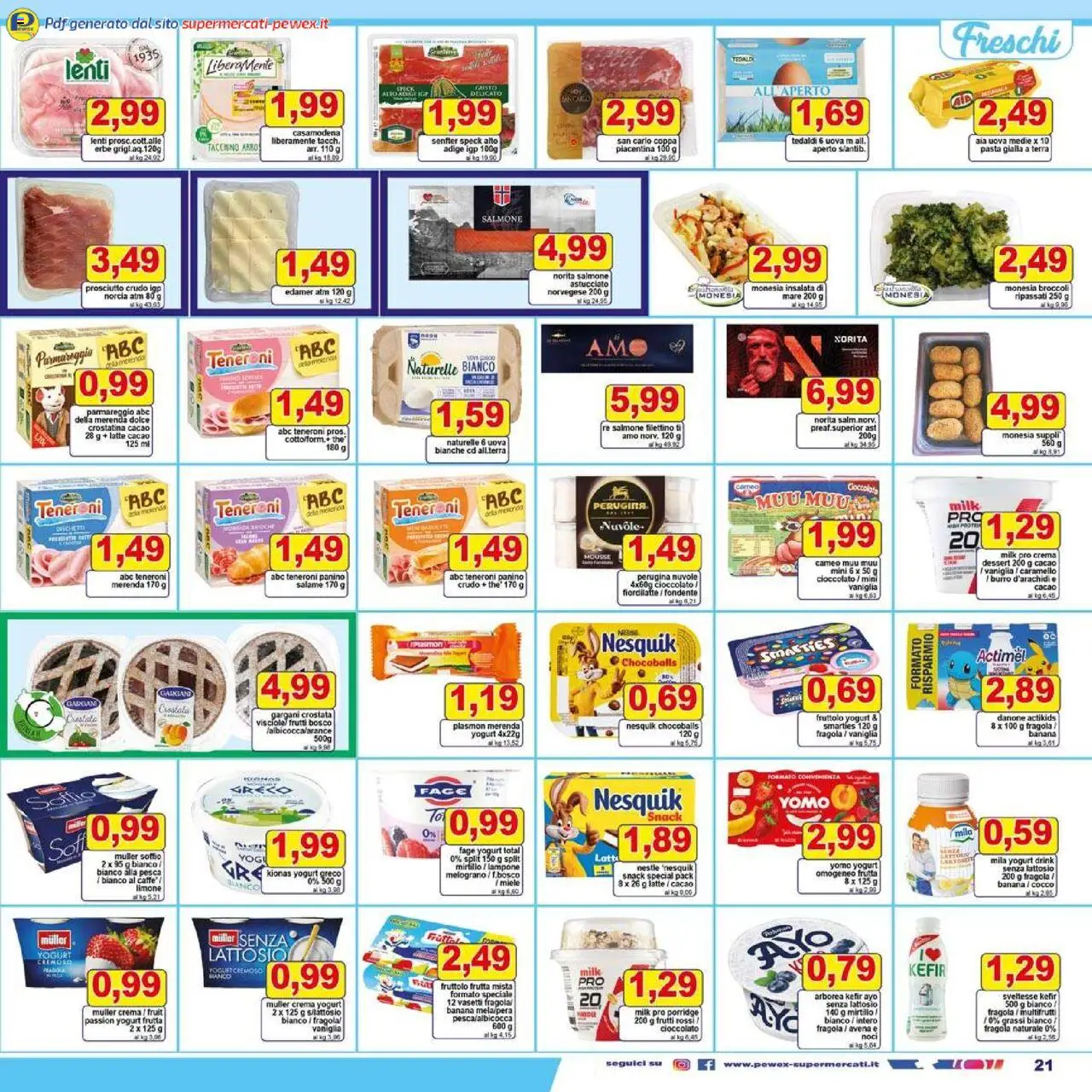 Volantino Pewex del 06.08.2025 | Pagina: 21 | Prodotti: Speck, Yogurt, Lampone, Cacao