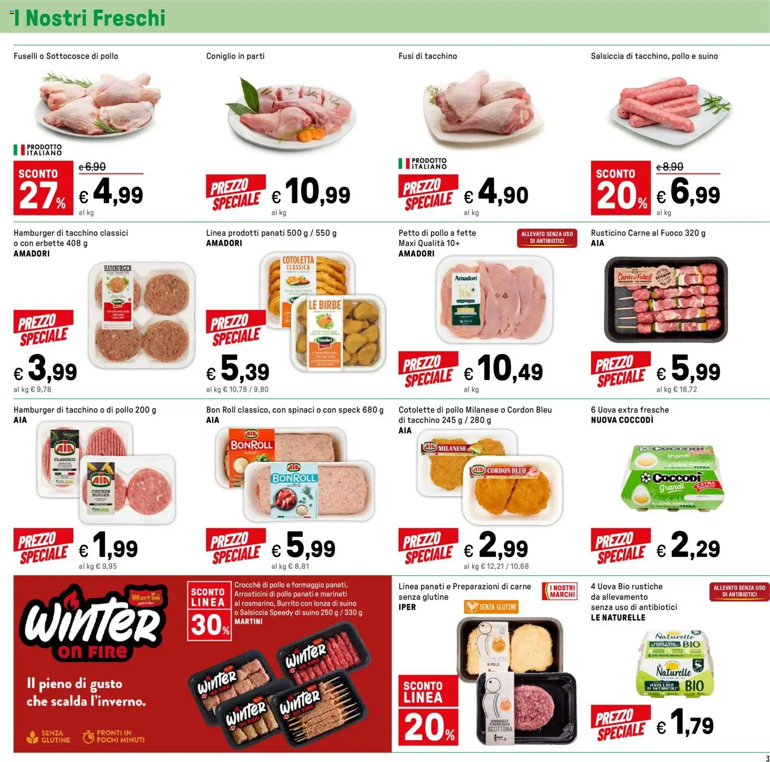 Volantino Iper del 31.12.2025 | Pagina: 3 | Prodotti: Pollo, Suino, Formaggio, Terra