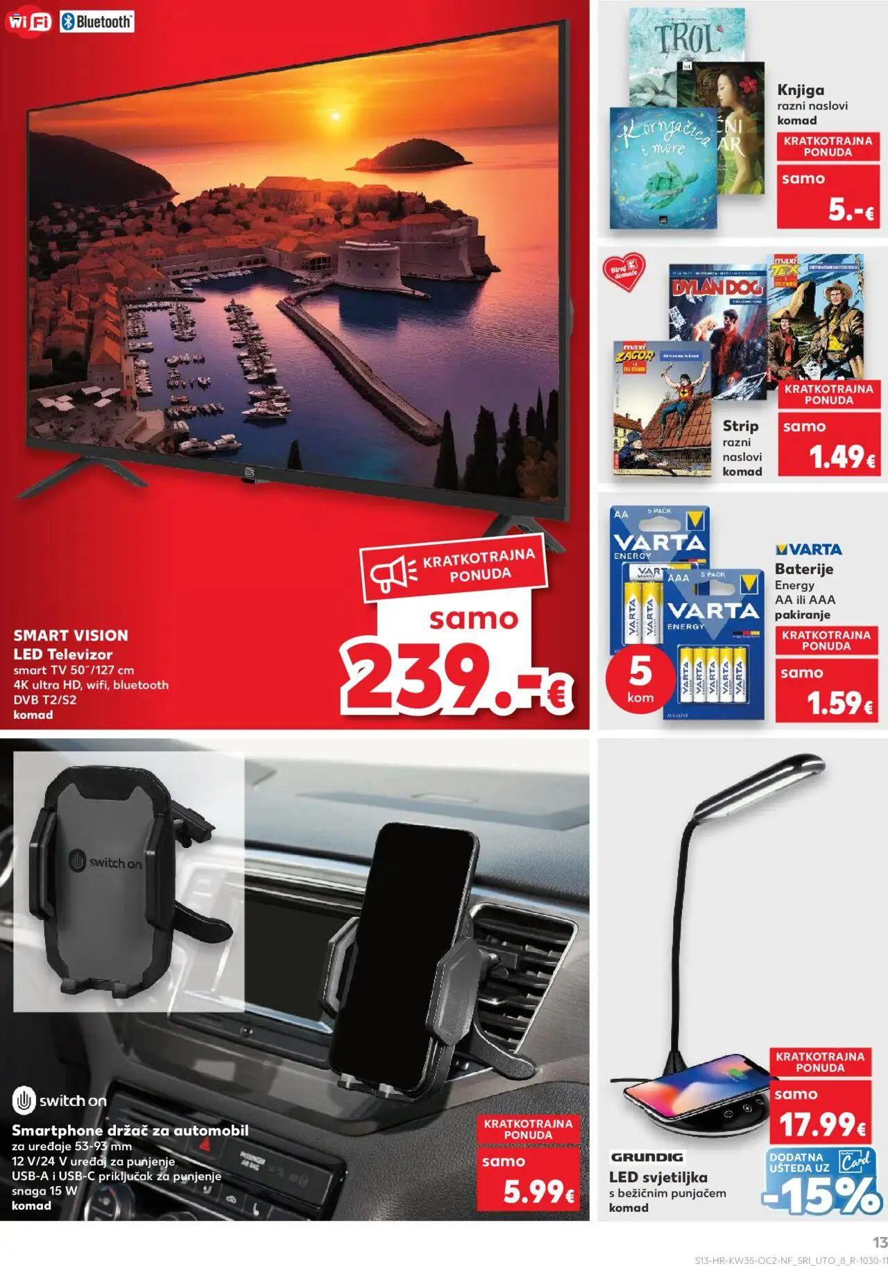 Kaufland katalog | vrijedi od 27.08.2025 | Stranica: 13 | Proizvodi: Svjetiljka, Smart TV, Smartphone, Televizor
