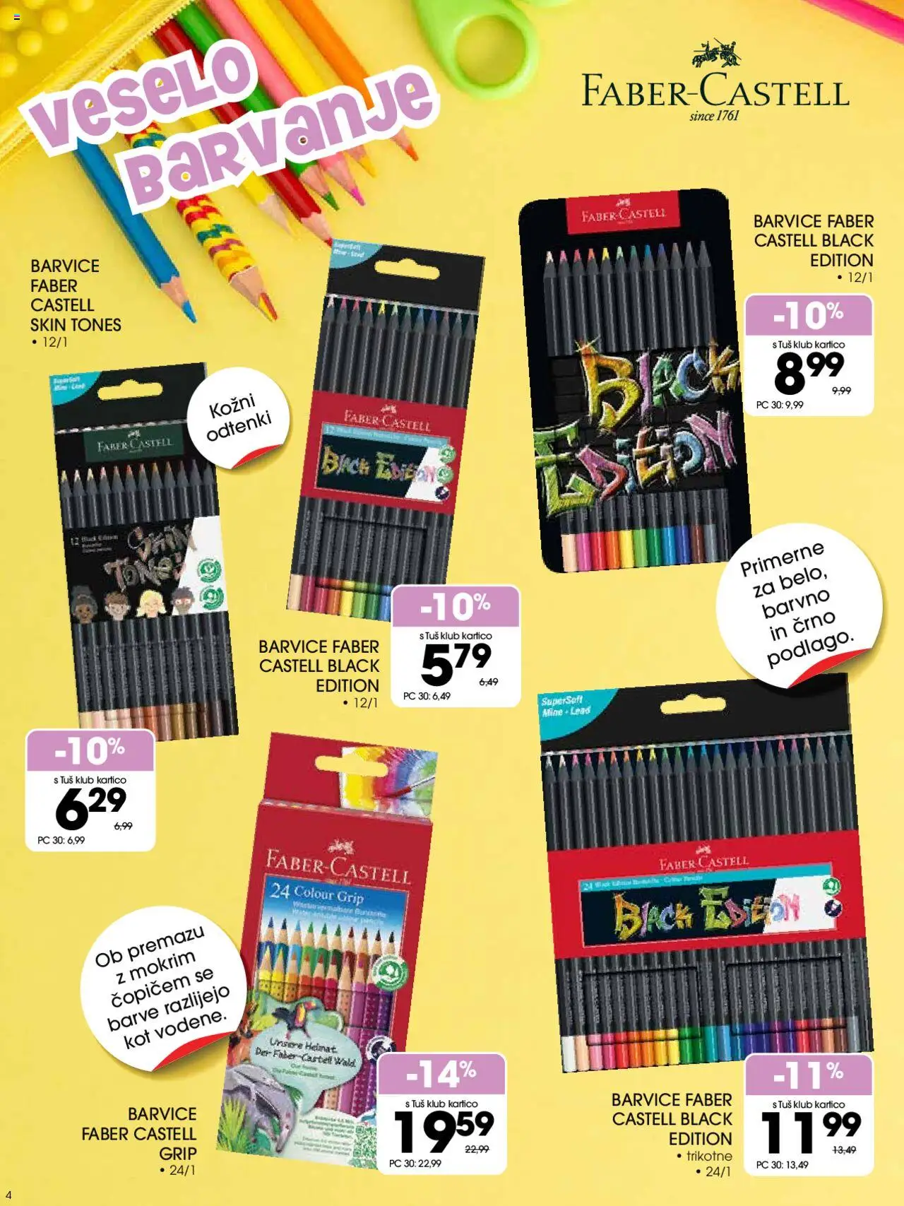 Tuš katalog │ velja od 18.06.2025 | Stran: 4 | Izdelki: Barvice