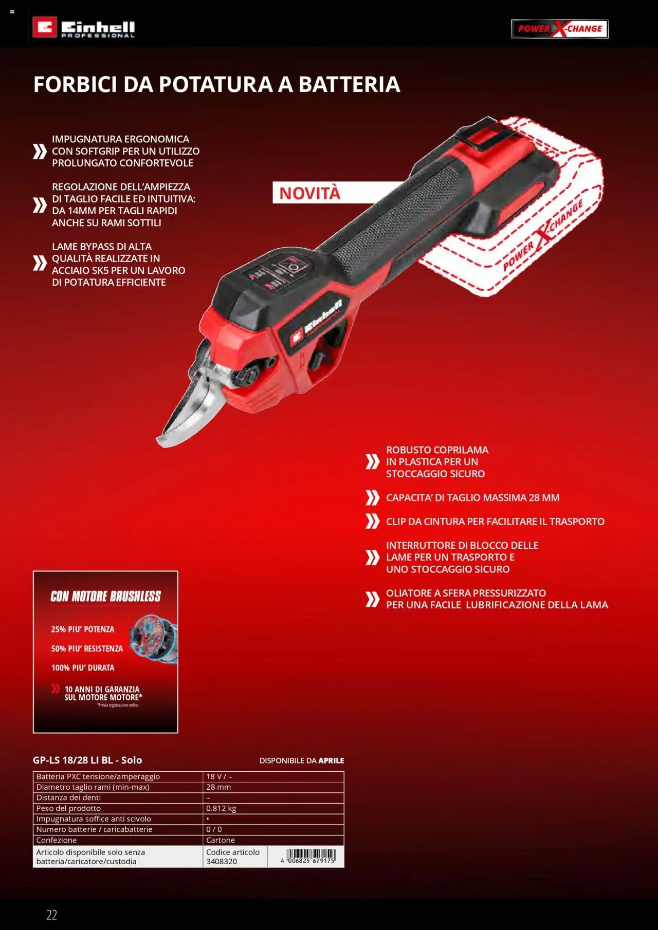 Volantino Einhell del 01.02.2025 | Pagina: 22 | Prodotti: Scivolo, Batteria, Batterie, Caricabatterie