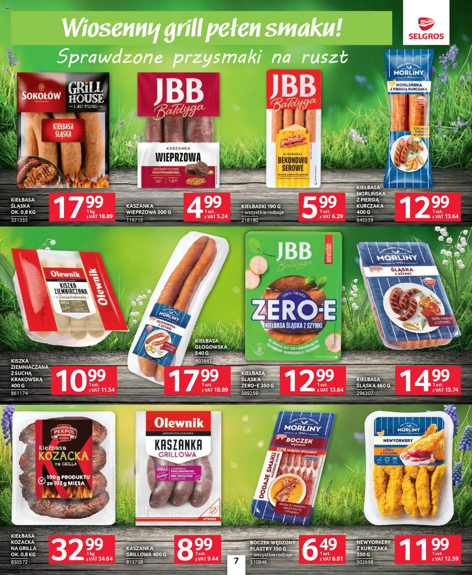 Selgros cash&carry gazetka - Grillowanie od 23.04.2026 | Strona: 7 | Produkty: Kiełbasa, Ruszt, Boczek wędzony, Wędliny