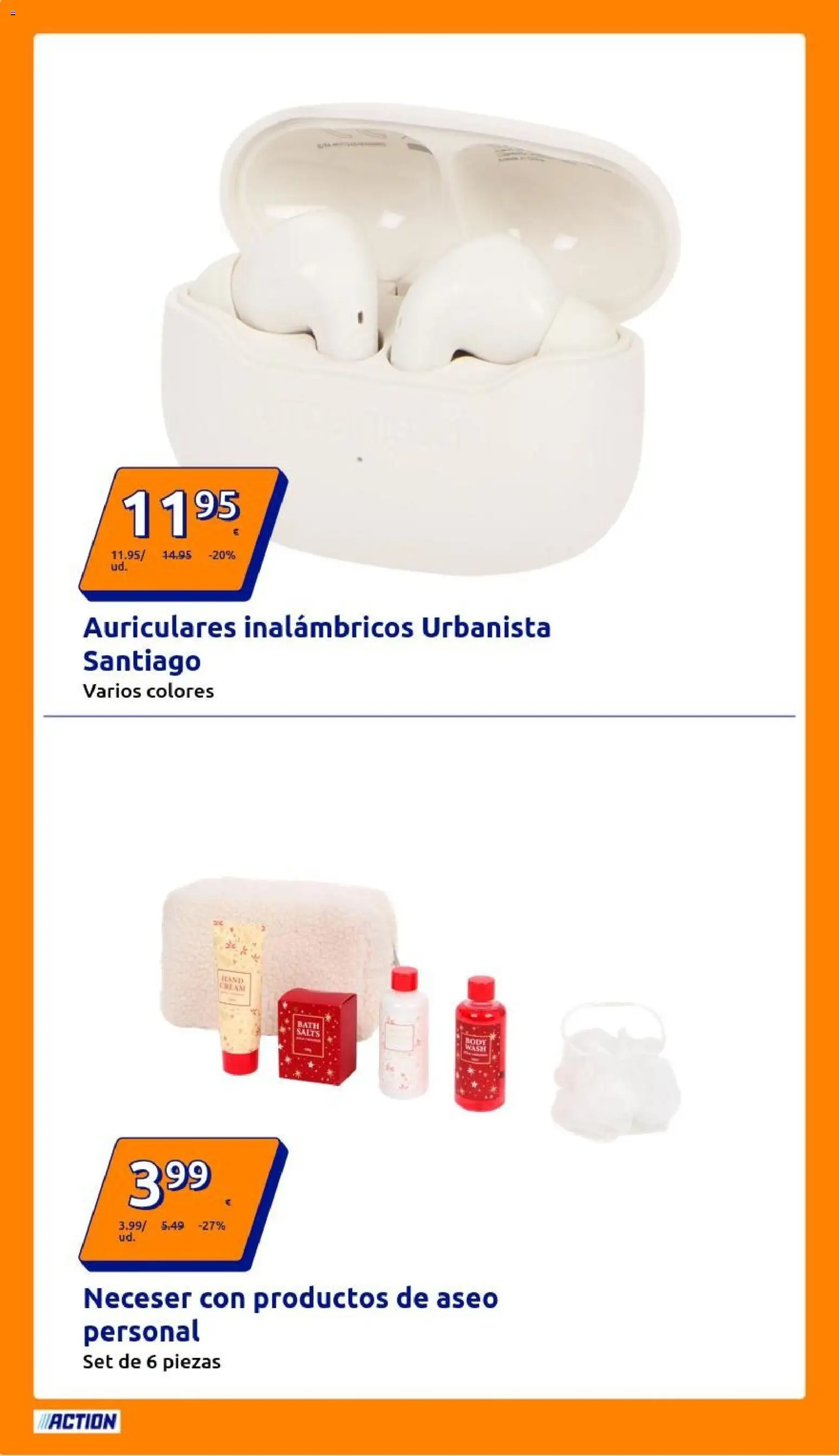 Action - Action ES week 47 2025 │ válido desde el 19.11.2025 | Página: 12 | Productos: Auriculares, Body, Neceser