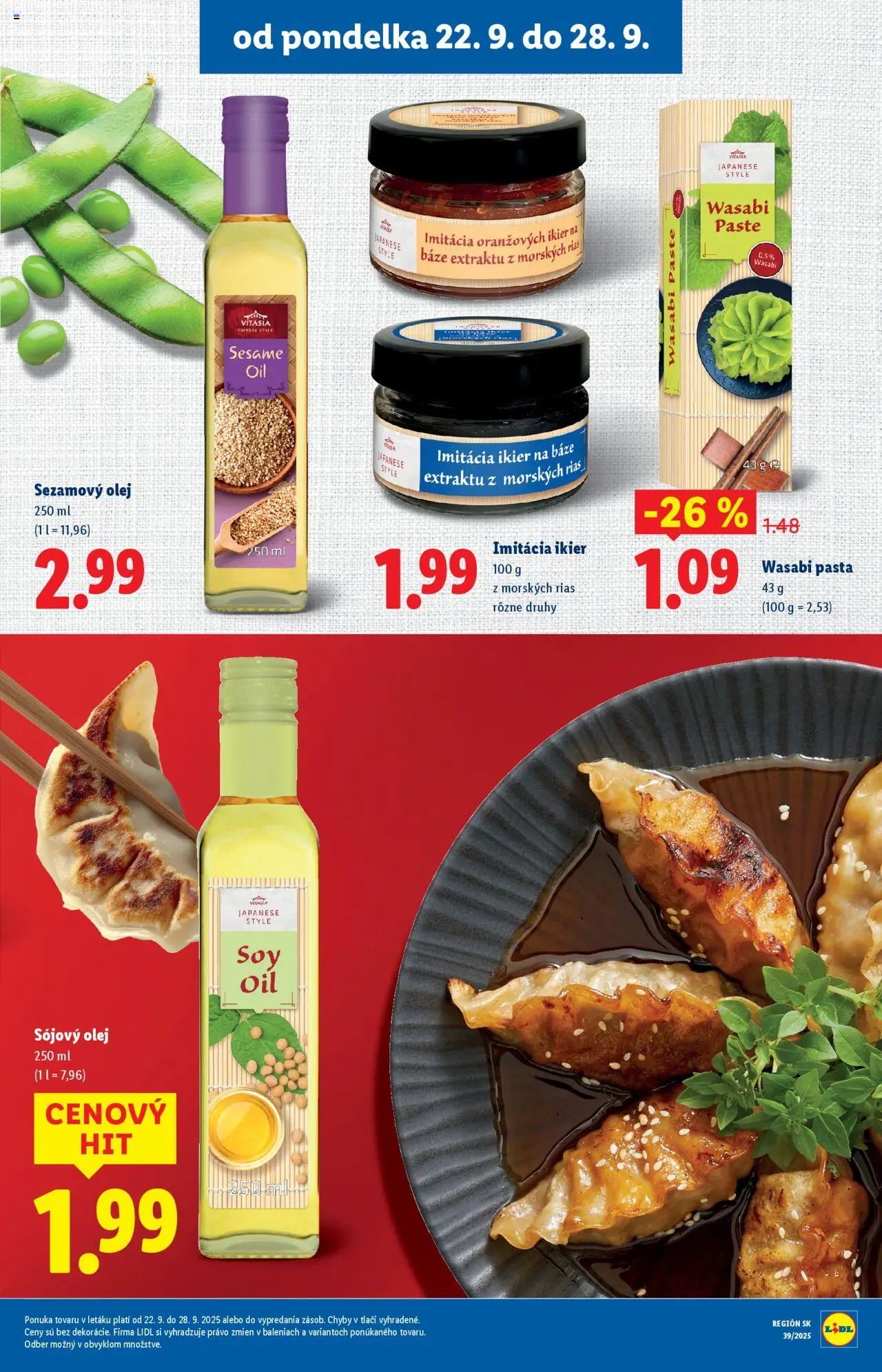 Nové Lidl akcie – leták je platný od 22.09.2025 | Strana: 35 | Produkty: Olej, Sezamový olej