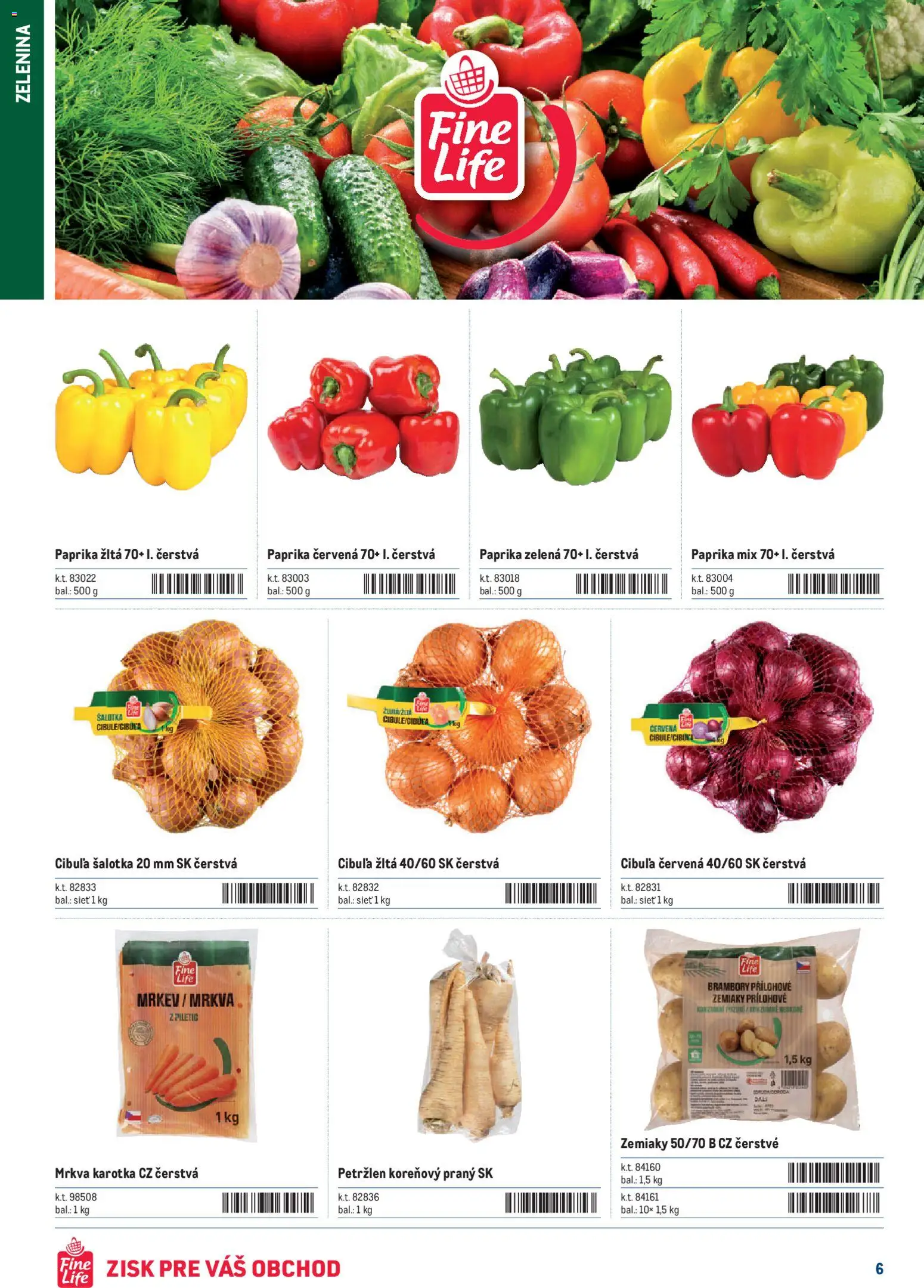 Nové Metro akcie – leták je platný od 05.12.2025 | Strana: 6 | Produkty: Paprika, Zemiaky, Cibuľa, Petržlen