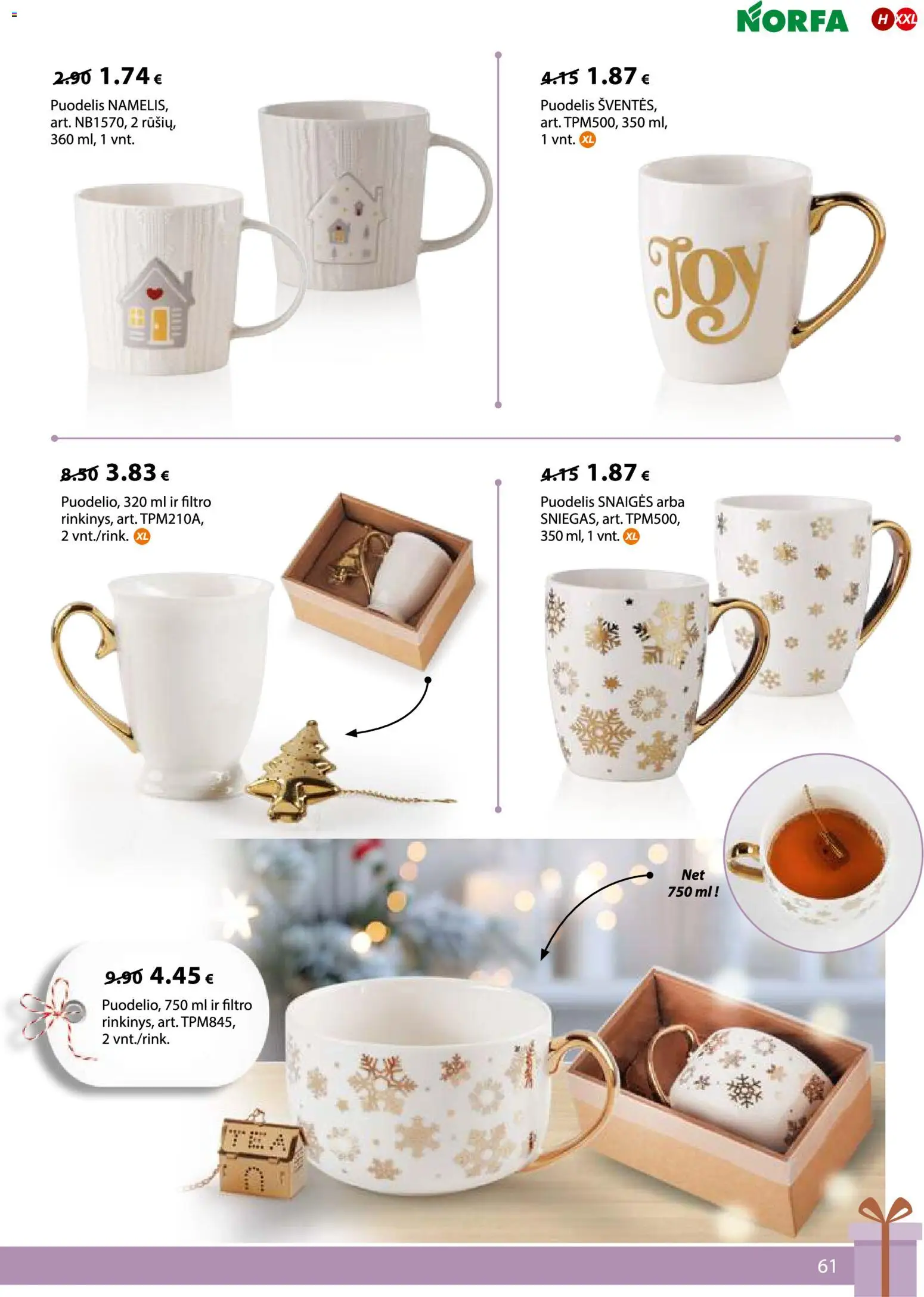 NORFA akcijos nuo 18.11.2025 | Puslapis: 61 | Prekių: Puodelis