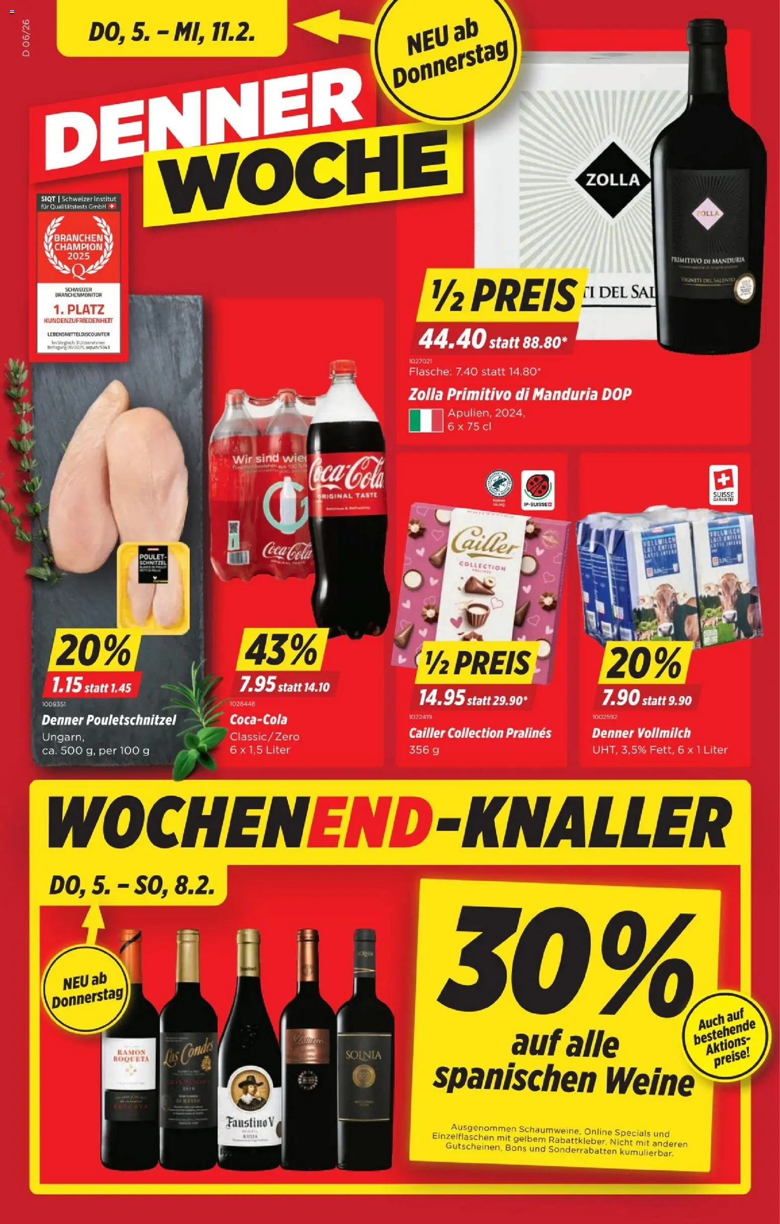 Denner Aktionen – gültig ab 05.02.2026 | Seite: 1 | Produkte: Coca Cola